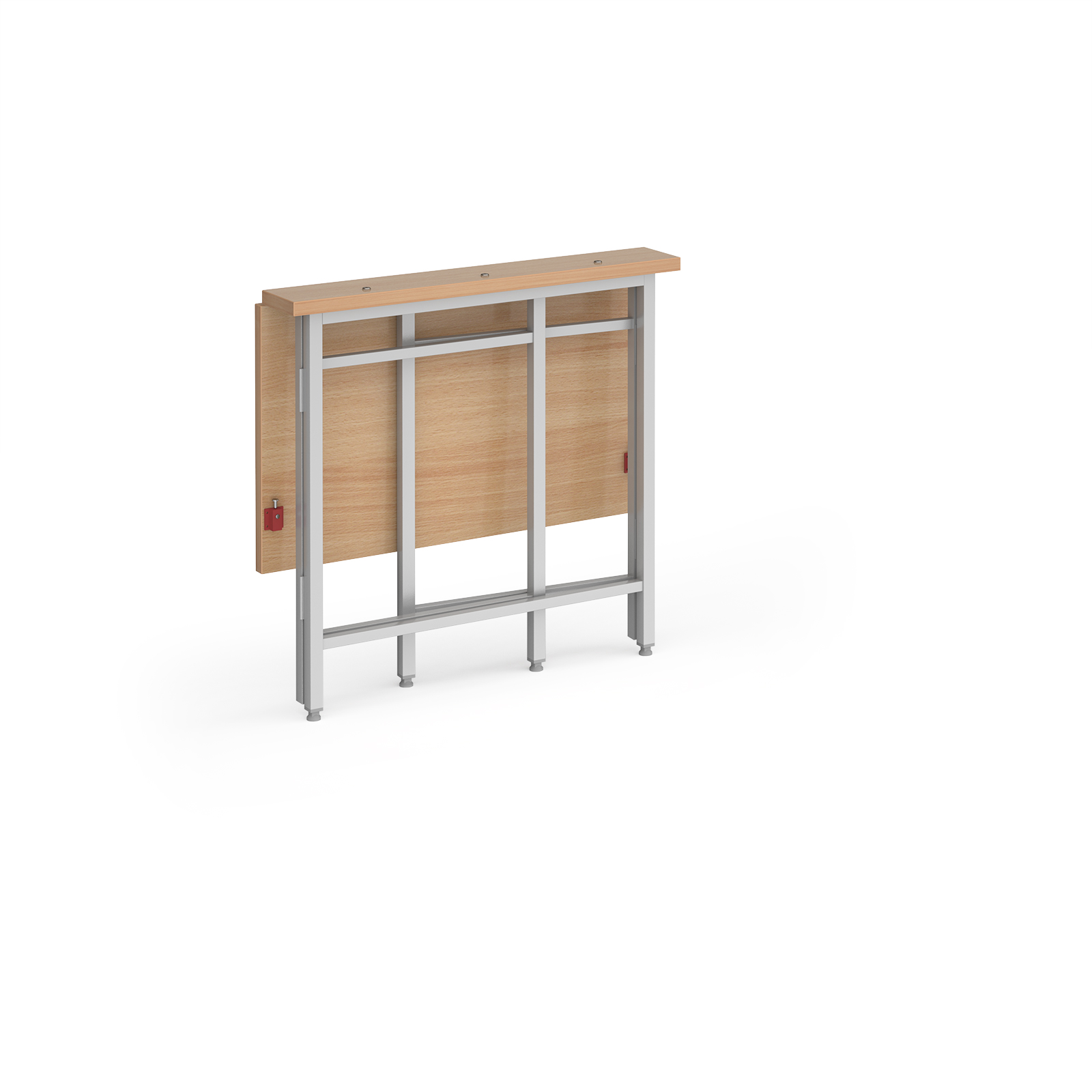 Picture of Fuji home office workstation 800mm x 600mm with folding legs – Beech with silver frame