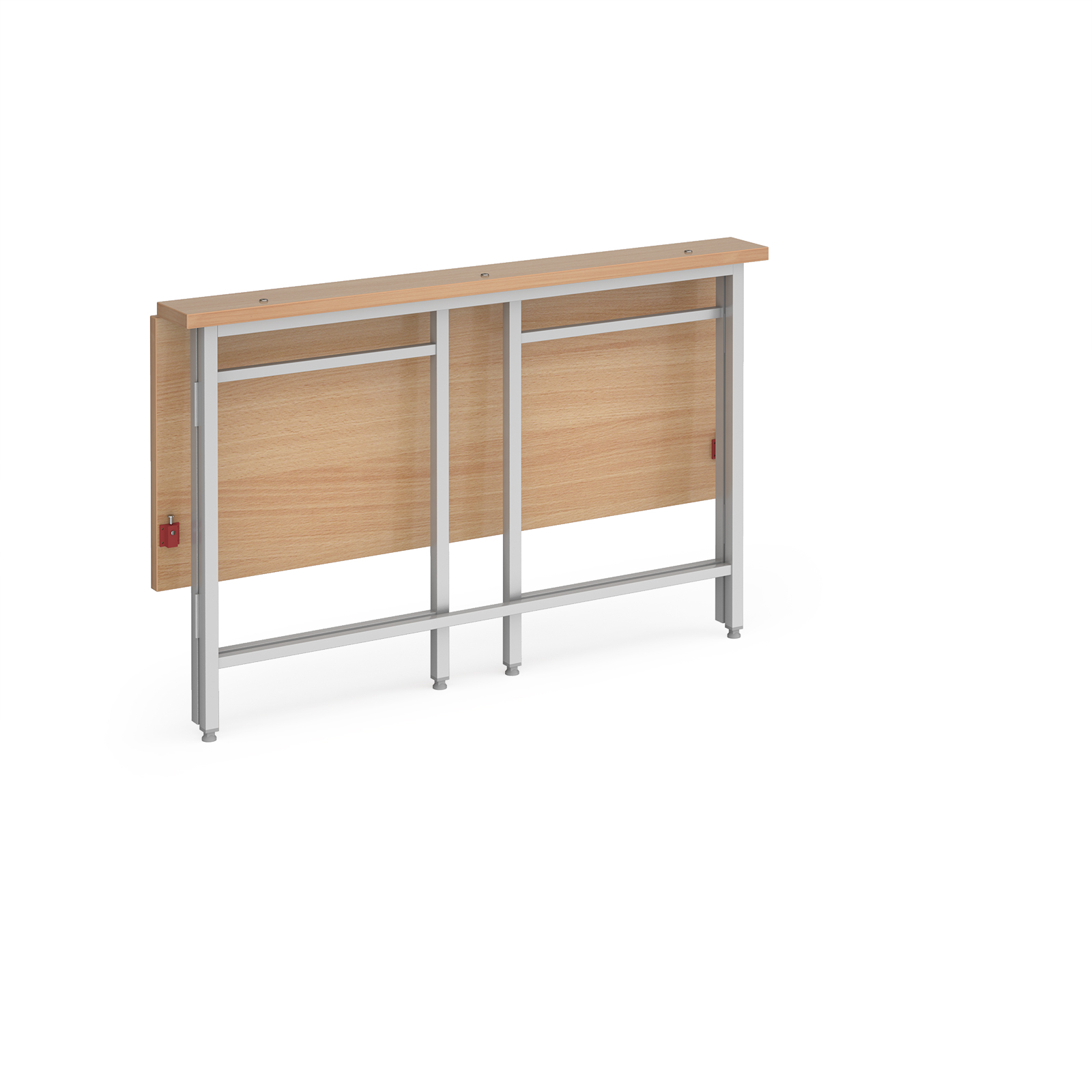 Picture of Fuji home office workstation 1200mm x 600mm with folding legs – Beech with silver frame
