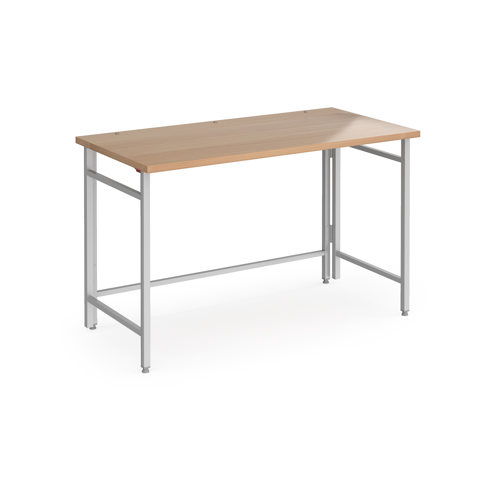 Picture of Fuji home office workstation 1200mm x 600mm with folding legs – Beech with silver frame