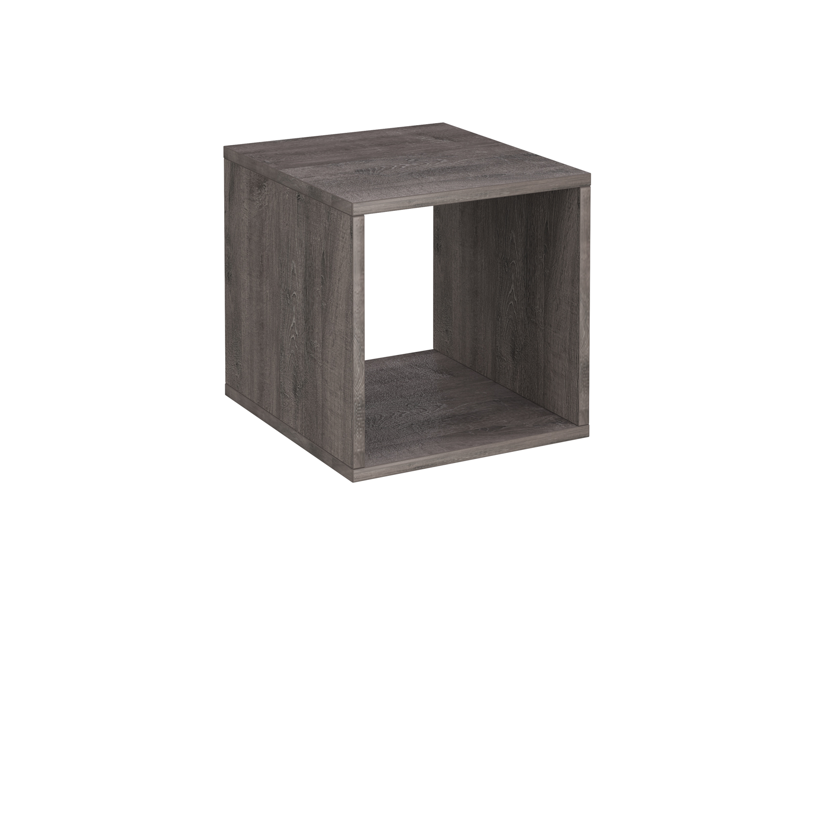 Picture of Flux modular storage single wooden cubby unit - Grey Oak