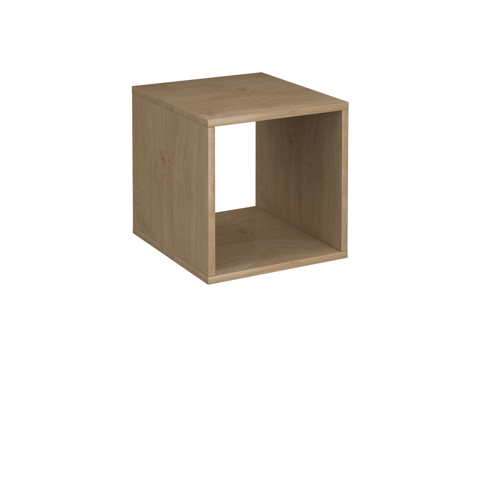 Picture of Flux modular storage single wooden cubby unit - Kendal oak