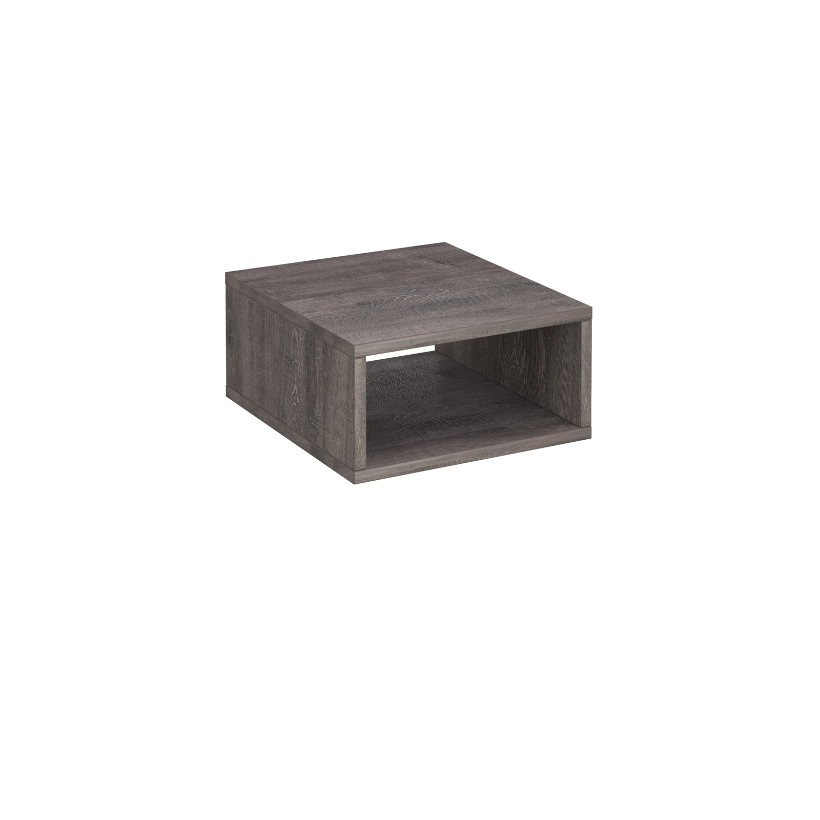 Picture of Flux modular storage single wooden cubby shelf - Grey Oak
