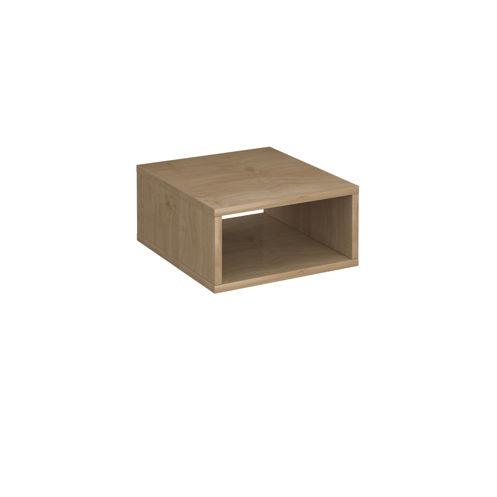 Picture of Flux modular storage single wooden cubby shelf - Kendal oak