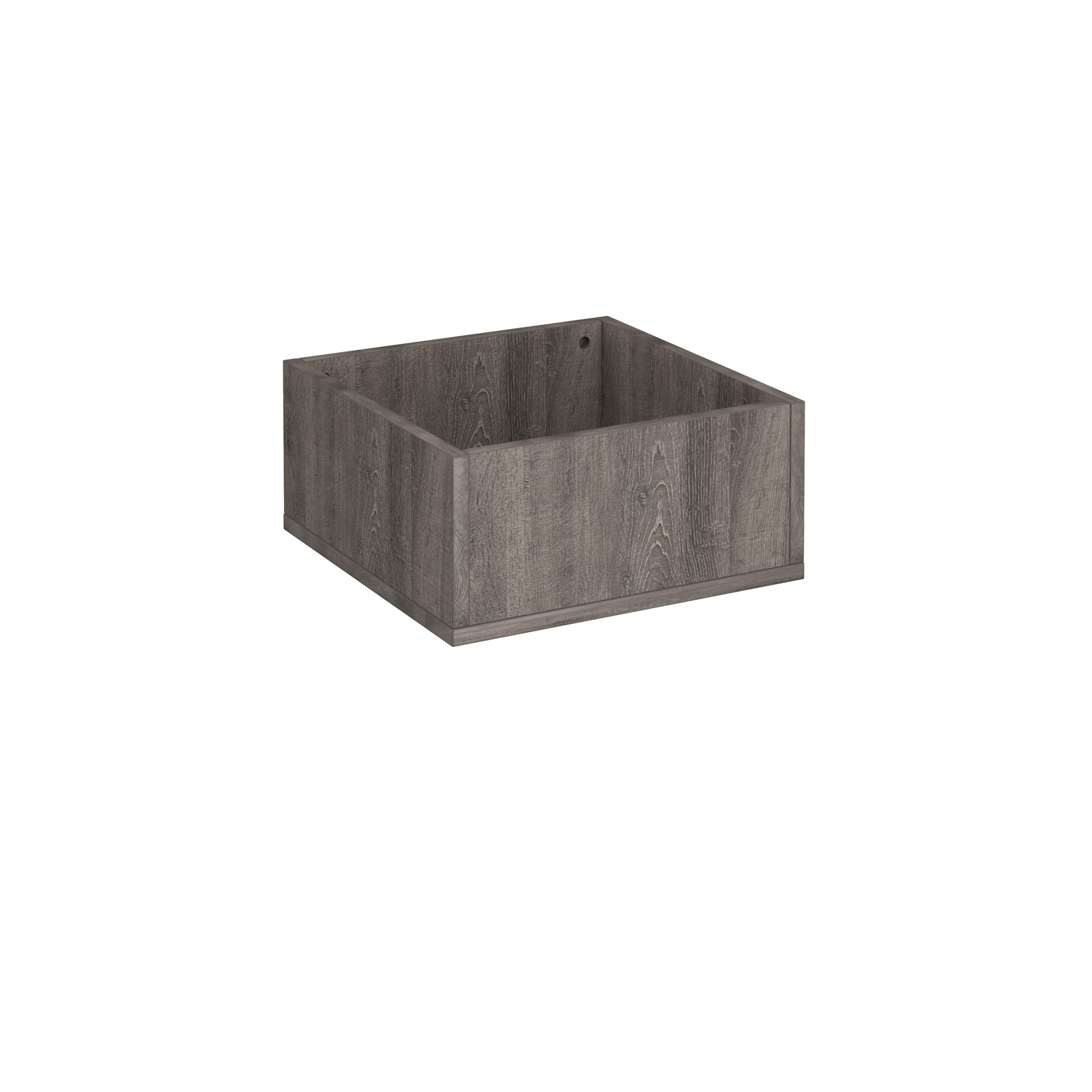 Picture of Flux modular storage single wooden planter box - Grey Oak