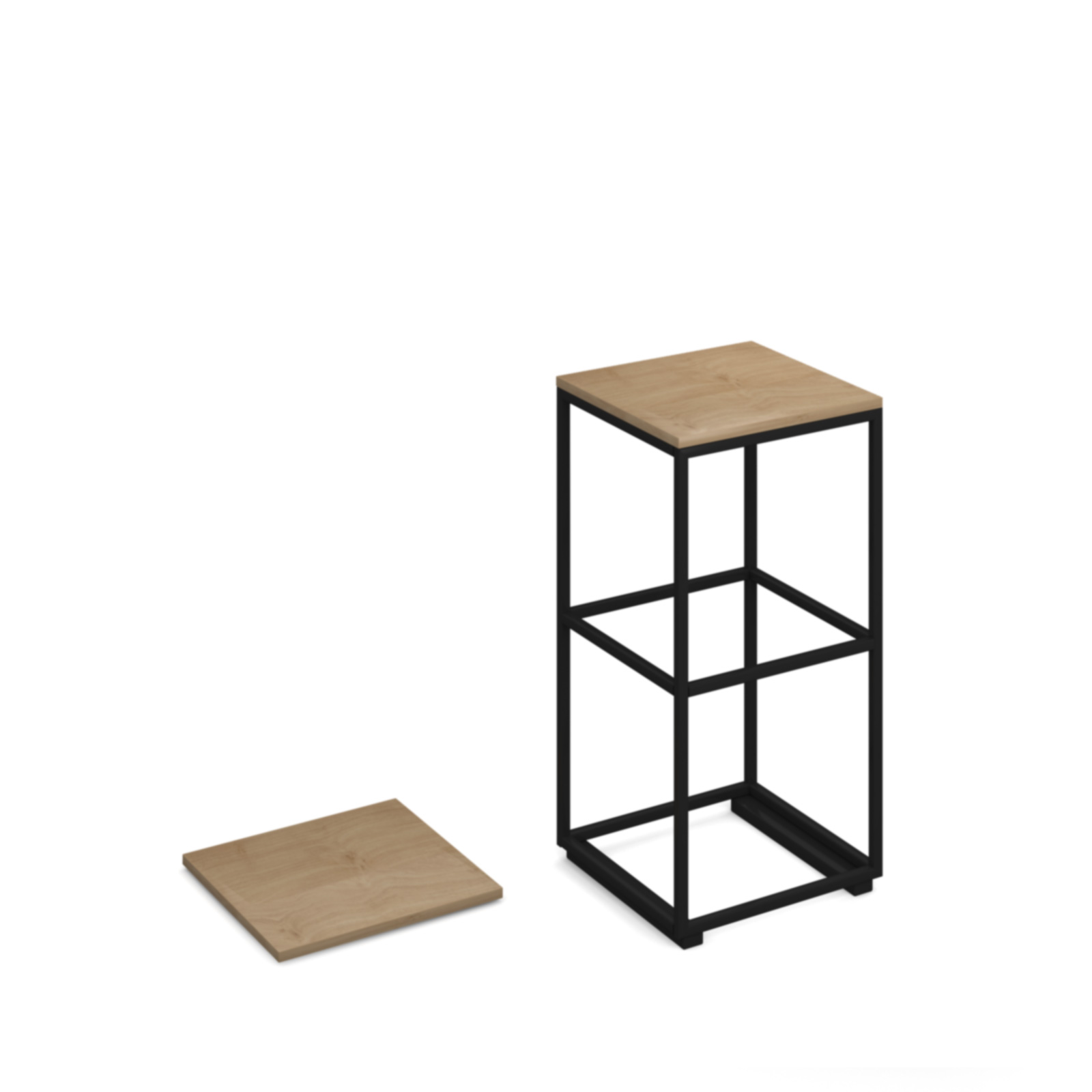 Picture of Flux modular storage single wooden top shelf - Kendal oak