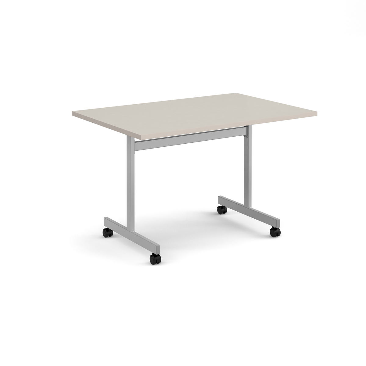 Picture of Rectangular flip top meeting table with silver frame 1200mm x 800mm - Light Grey