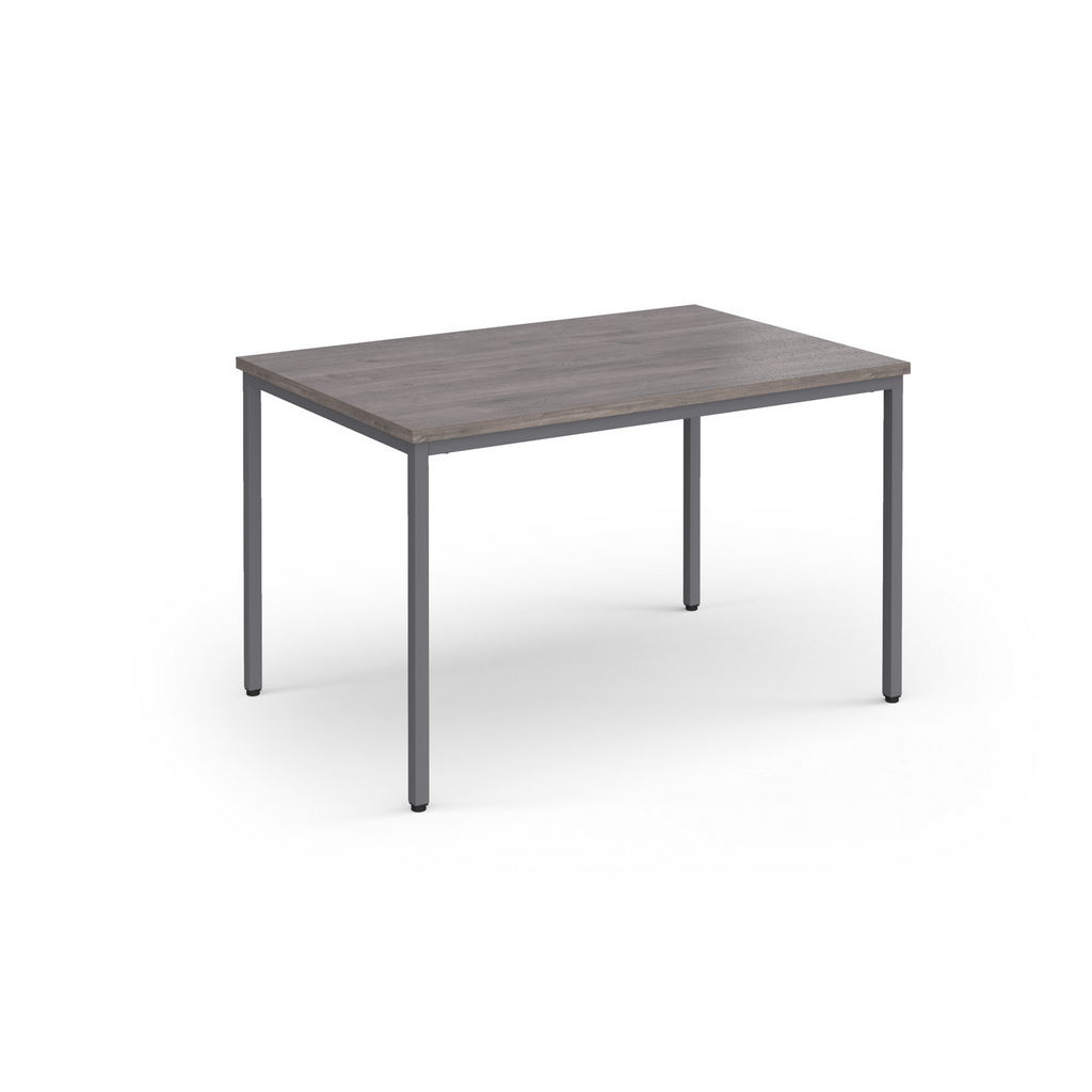 Picture of Flexi 25 rectangular table with graphite frame 1200mm x 800mm - grey oak