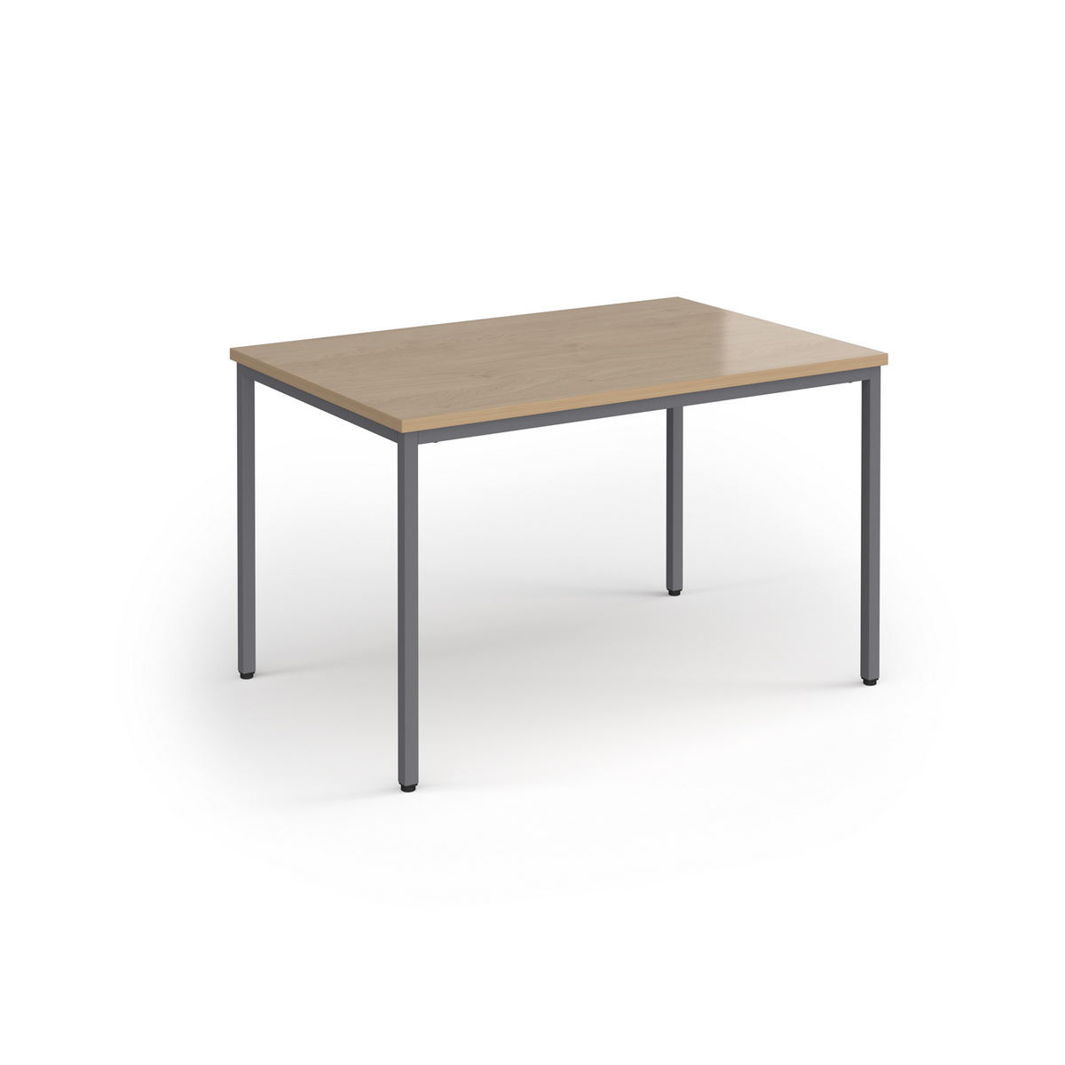 Picture of Flexi 25 rectangular table with graphite frame 1200mm x 800mm - Kendal Oak