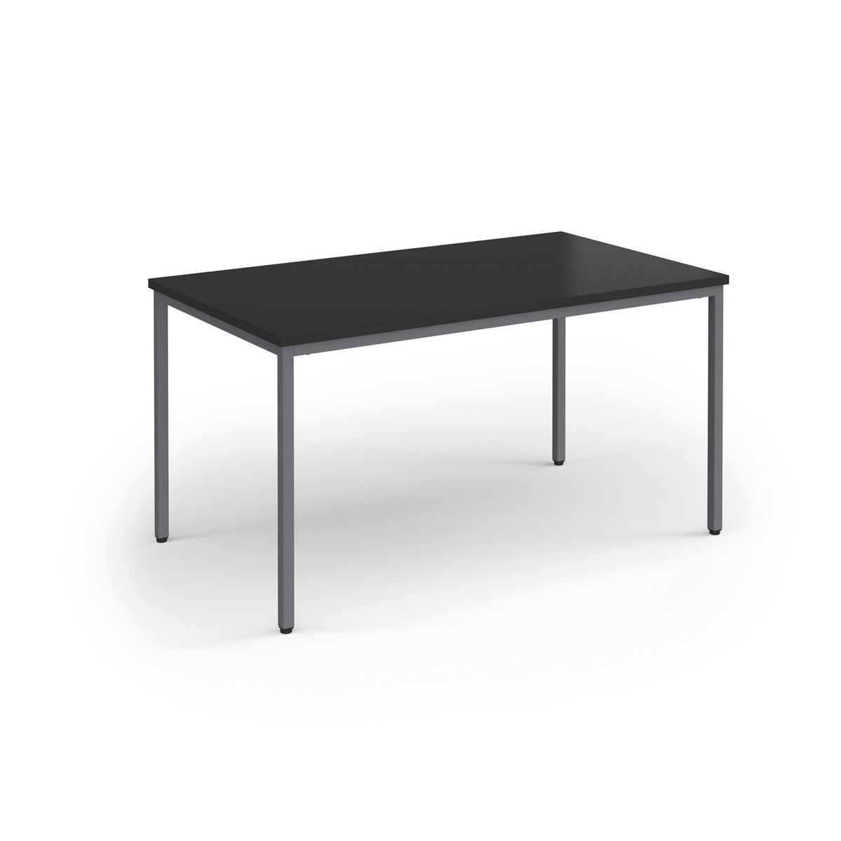 Picture of Flexi 25 rectangular table with graphite frame 1400mm x 800mm - Black