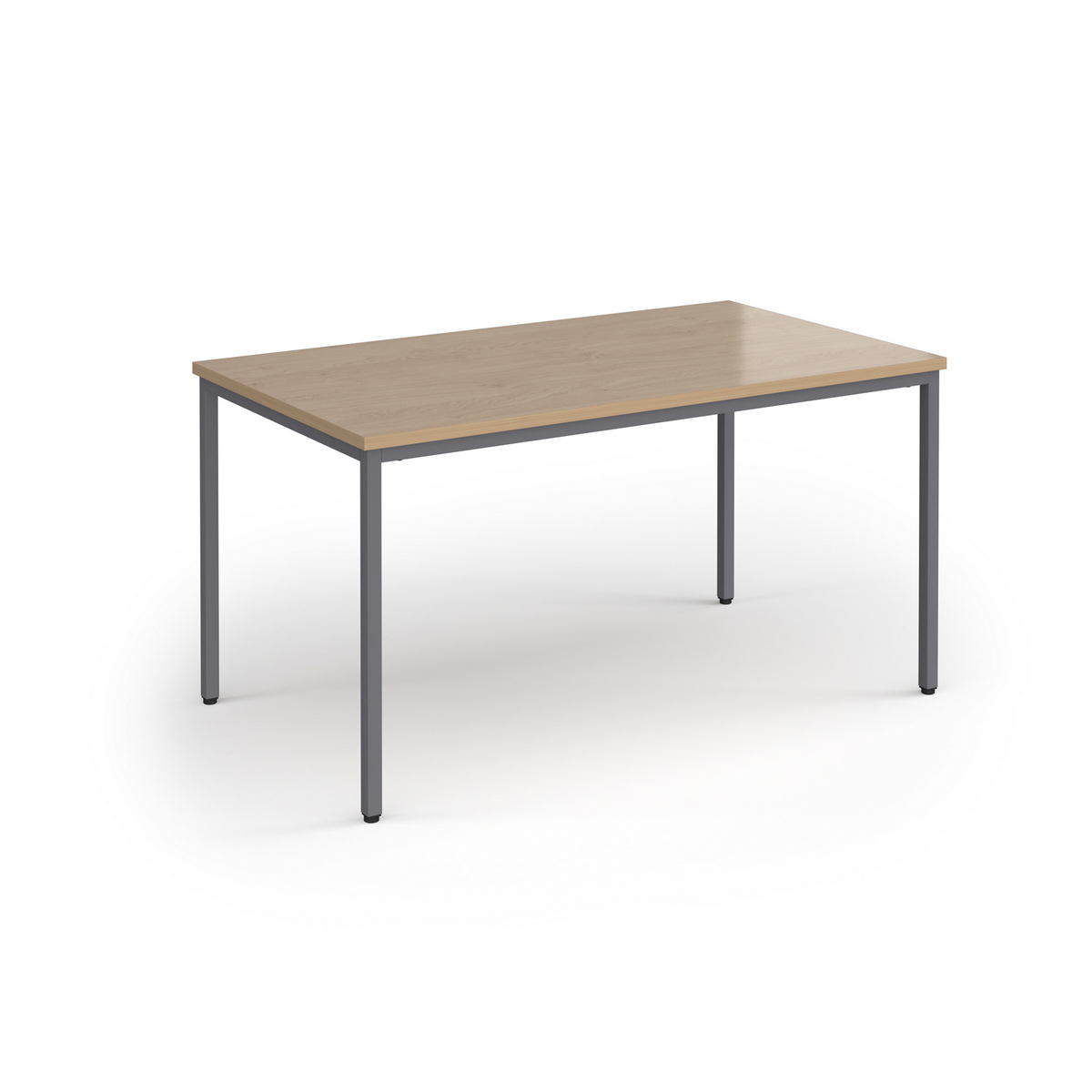 Picture of Flexi 25 rectangular table with graphite frame 1400mm x 800mm - Kendal Oak