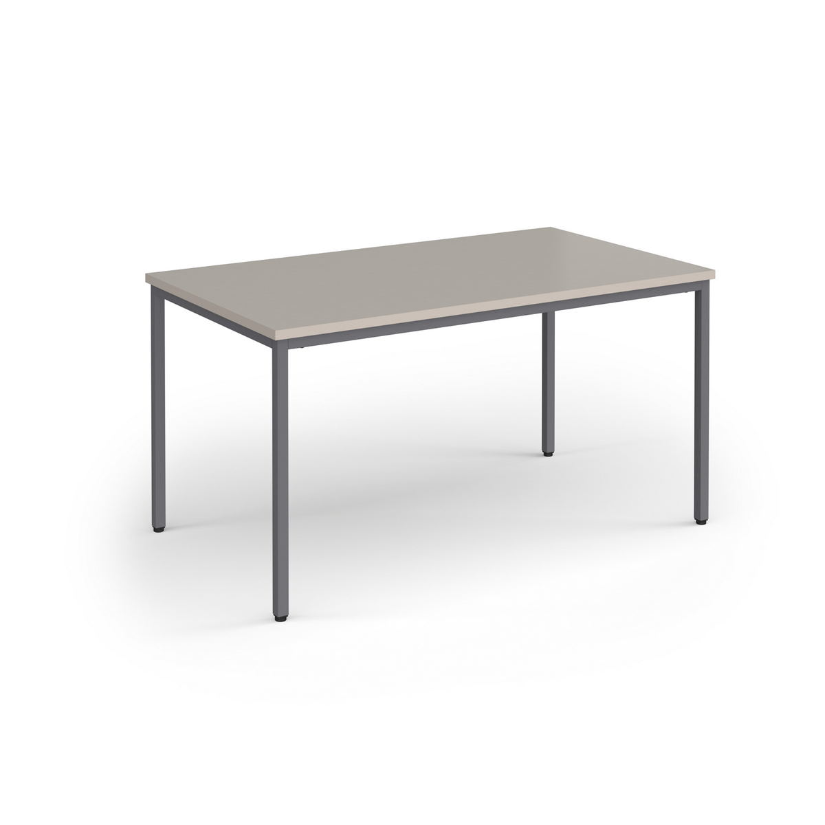 Picture of Flexi 25 rectangular table with graphite frame 1400mm x 800mm - Light Grey