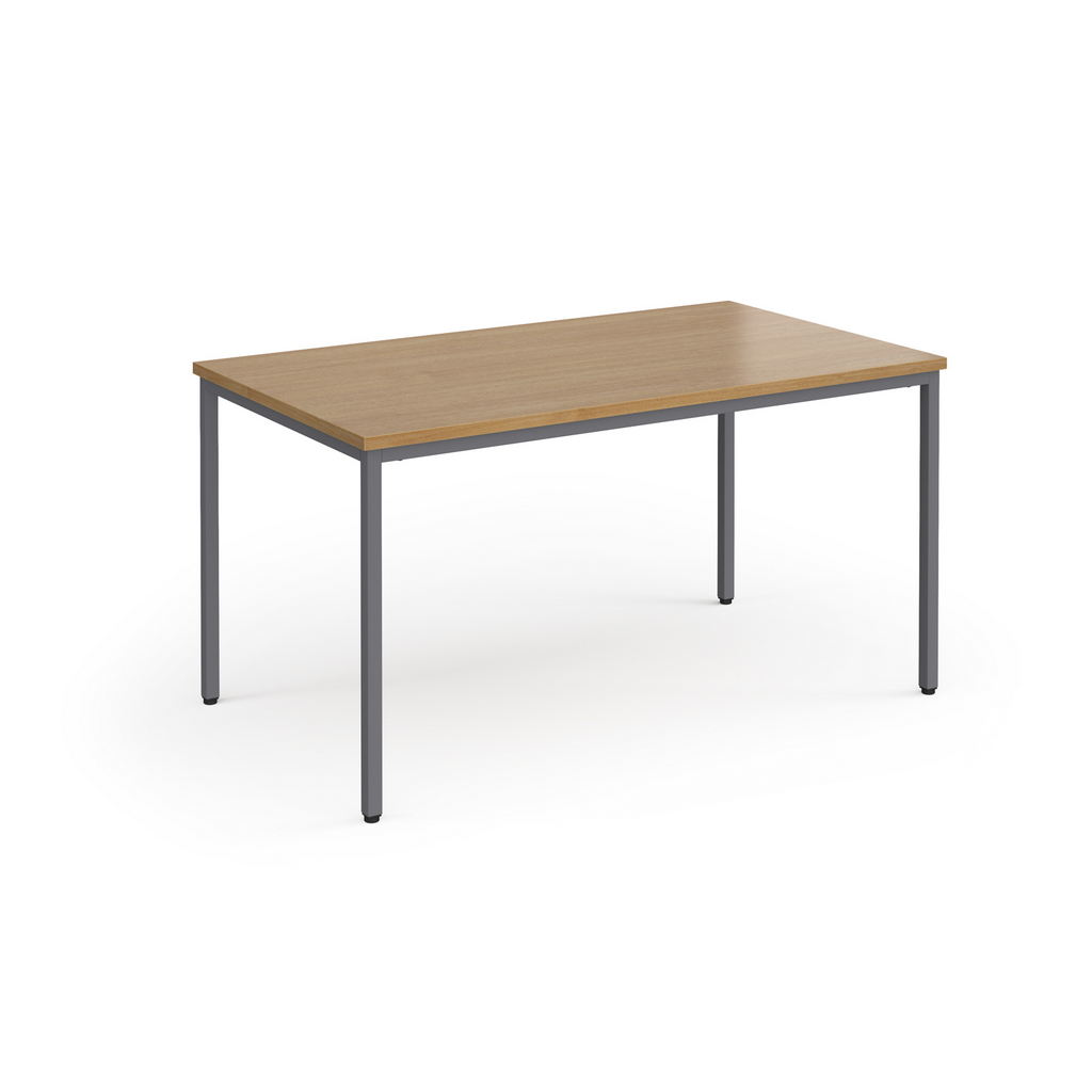 Picture of Flexi 25 rectangular table with graphite frame 1400mm x 800mm - oak