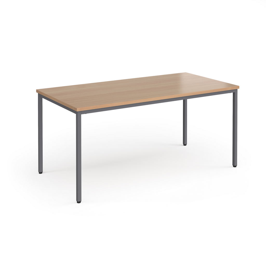 Picture of Flexi 25 rectangular table with graphite frame 1600mm x 800mm - beech