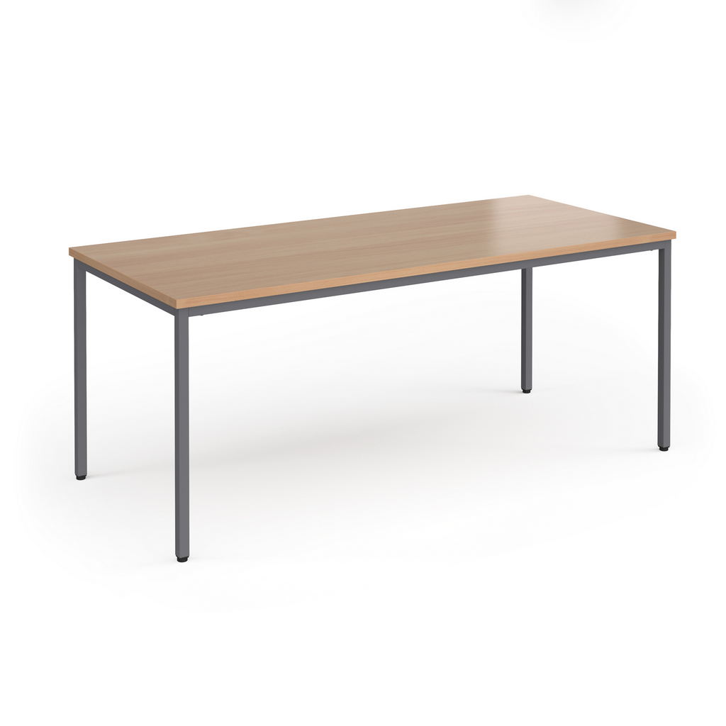 Picture of Flexi 25 rectangular table with graphite frame 1800mm x 800mm - beech