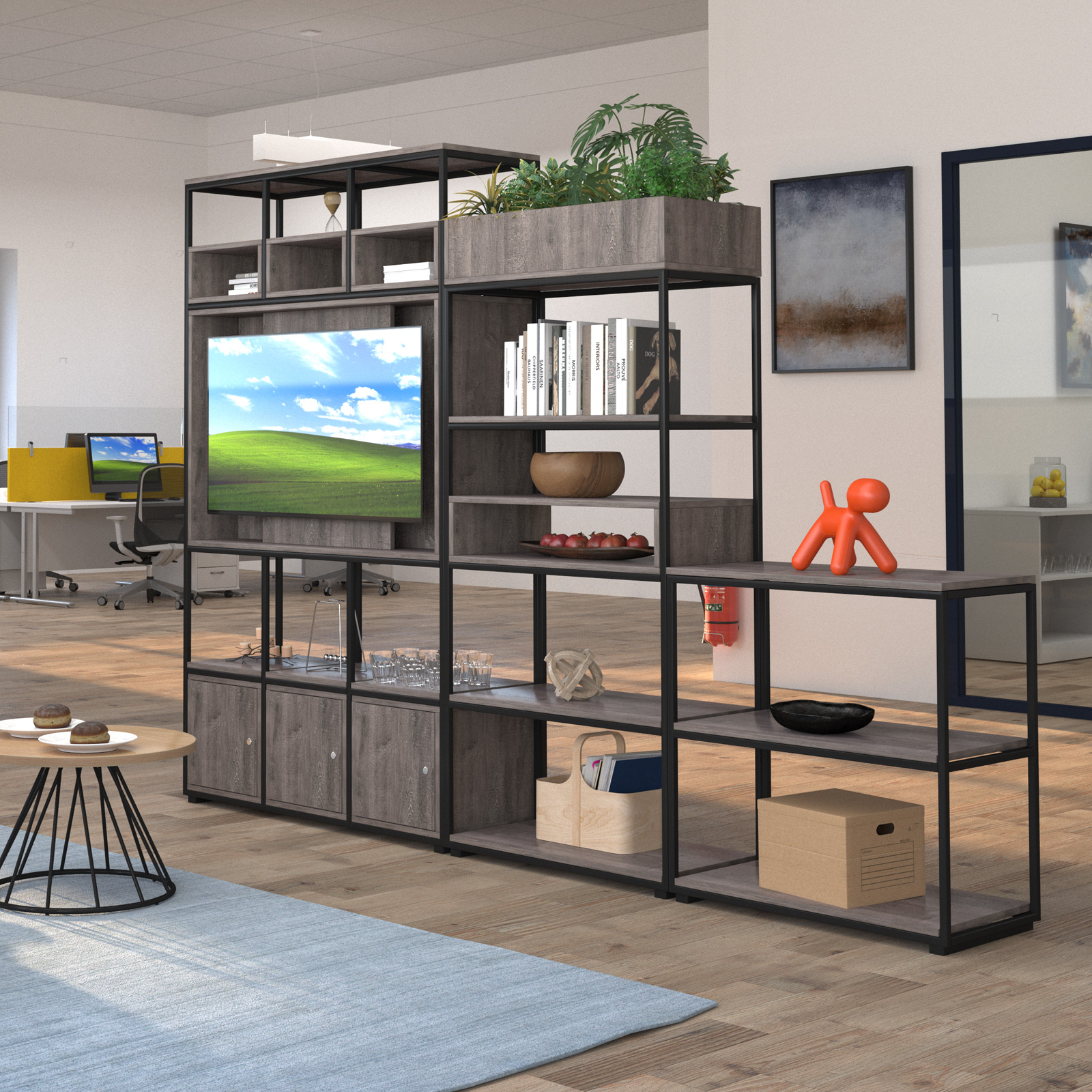 Picture of Flux modular storage single box locker - Kendal oak