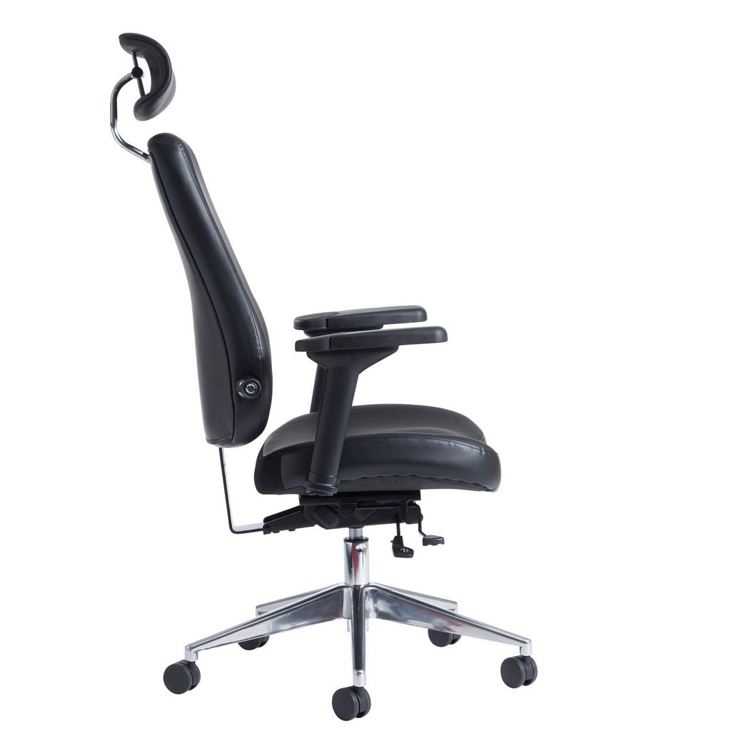 Picture of Franklin high back 24 hour task chair - black faux leather
