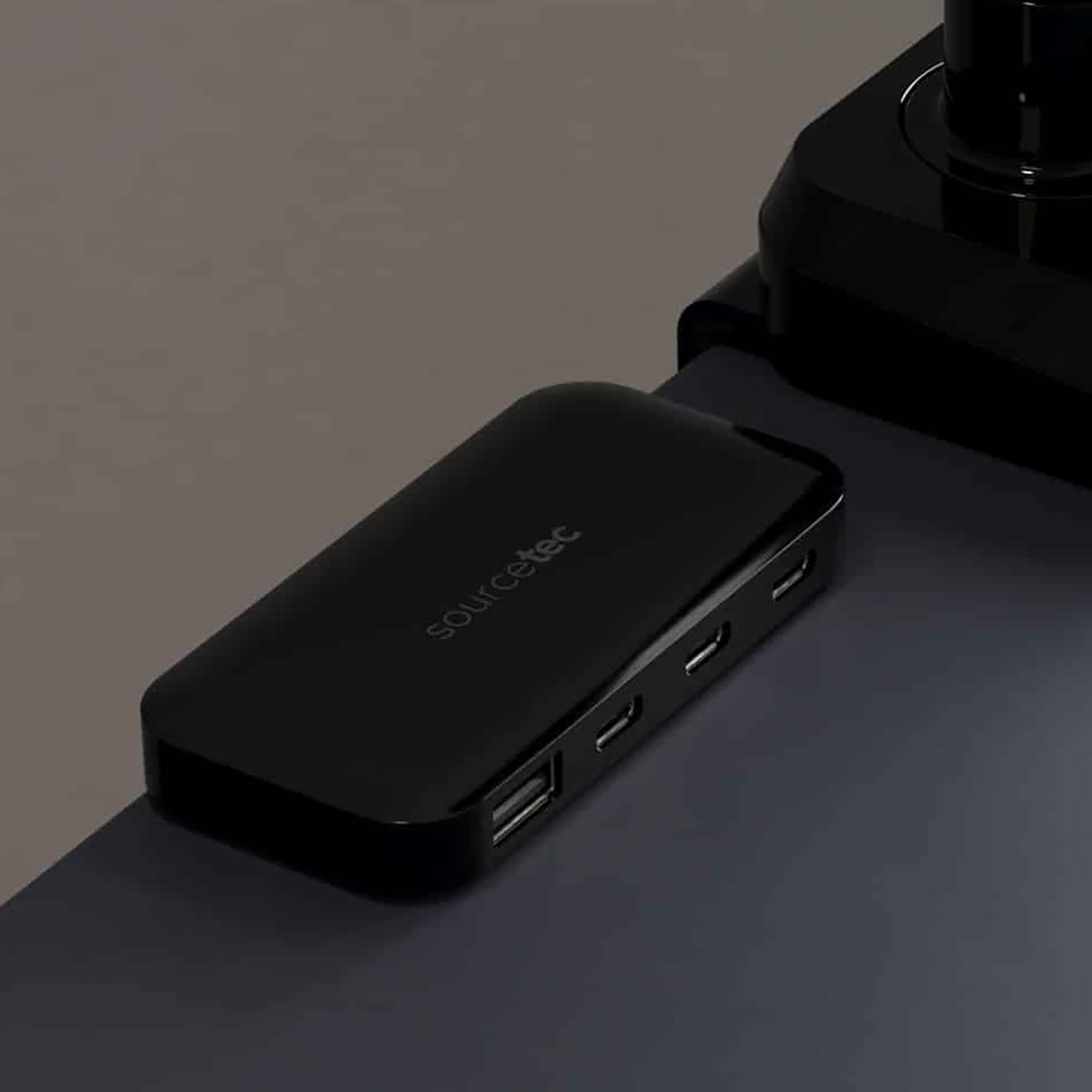 Picture of Gamma under desk power USB power 1 x USB A and 3 x USB C - black