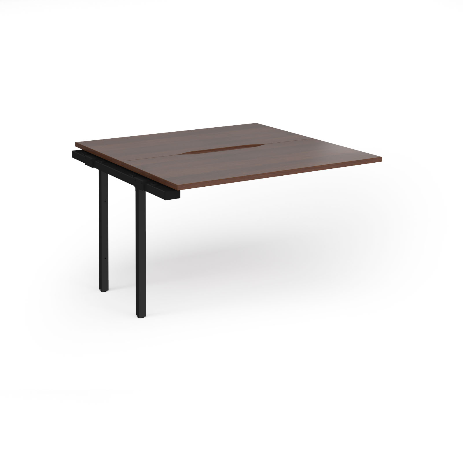 Picture of Connex Goal-Post 1200 x 1200 x 725mm Back to Back Add On Bay - Black Frame / Walnut Top