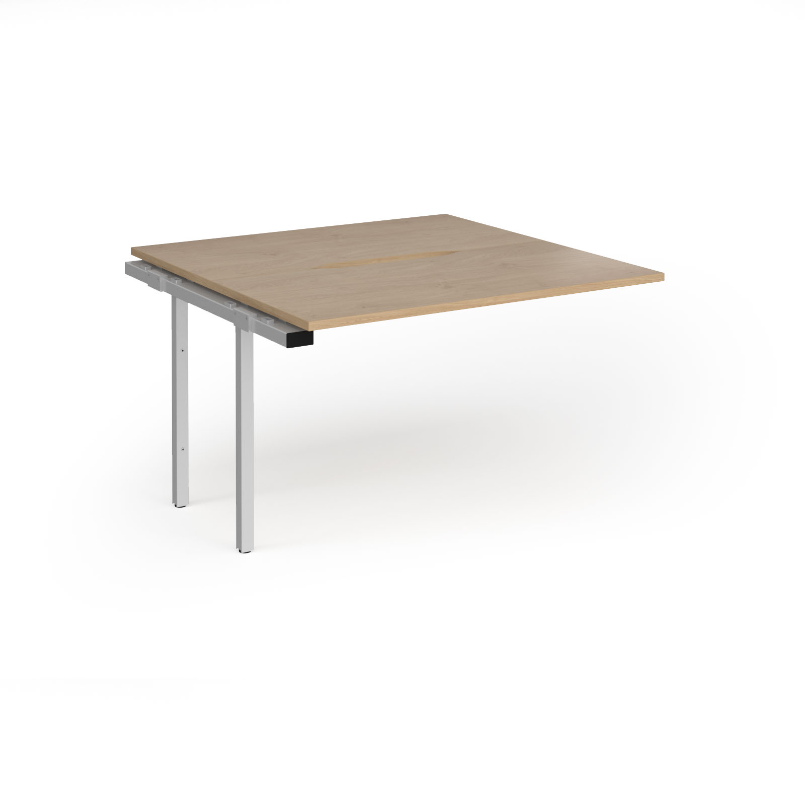 Picture of Connex Goal-Post 1200 x 1200 x 725mm Back to Back Add On Bay - Silver Frame / Kendal Oak Top