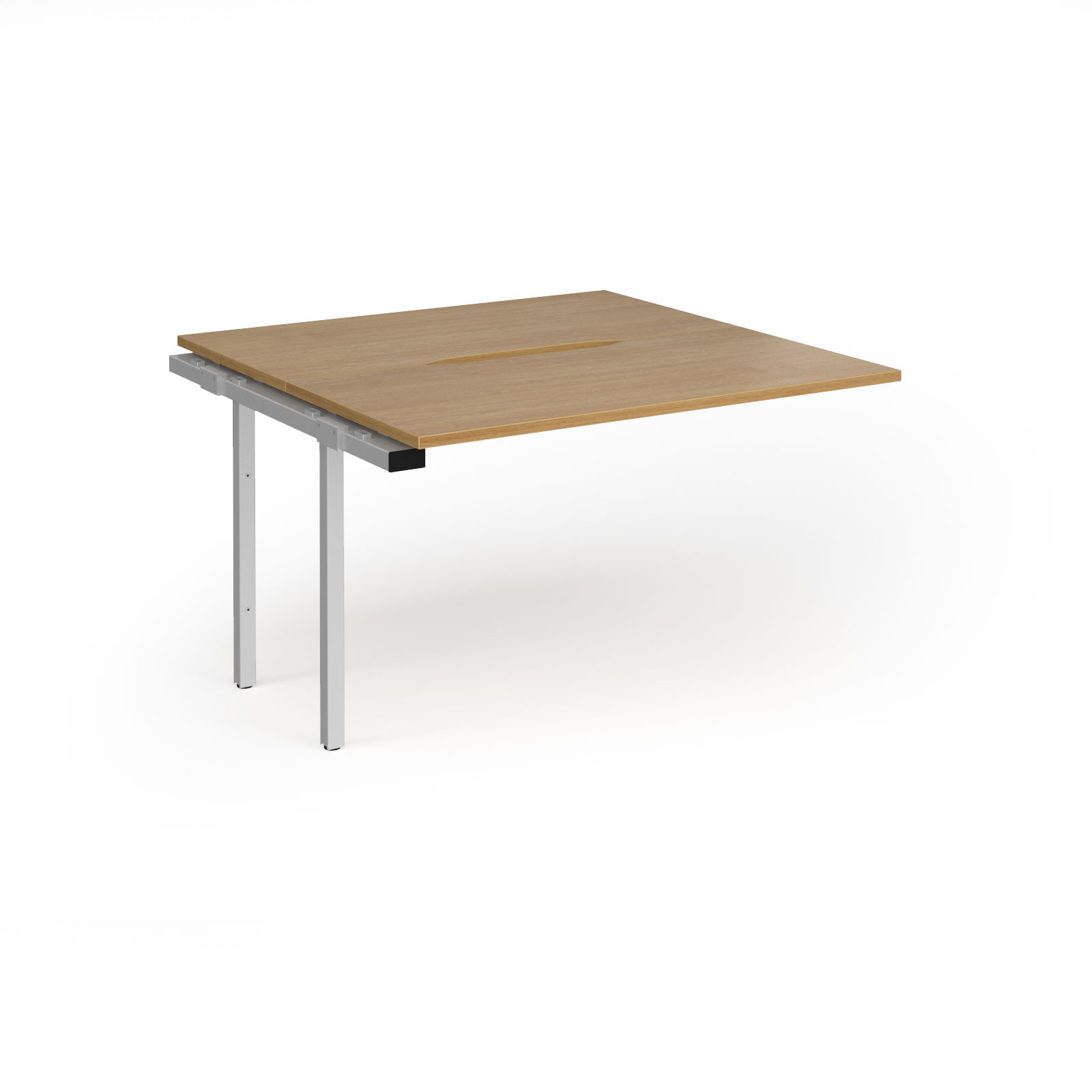 Picture of Connex Goal-Post 1200 x 1200 x 725mm Back to Back Add On Bay - Silver Frame / Oak Top