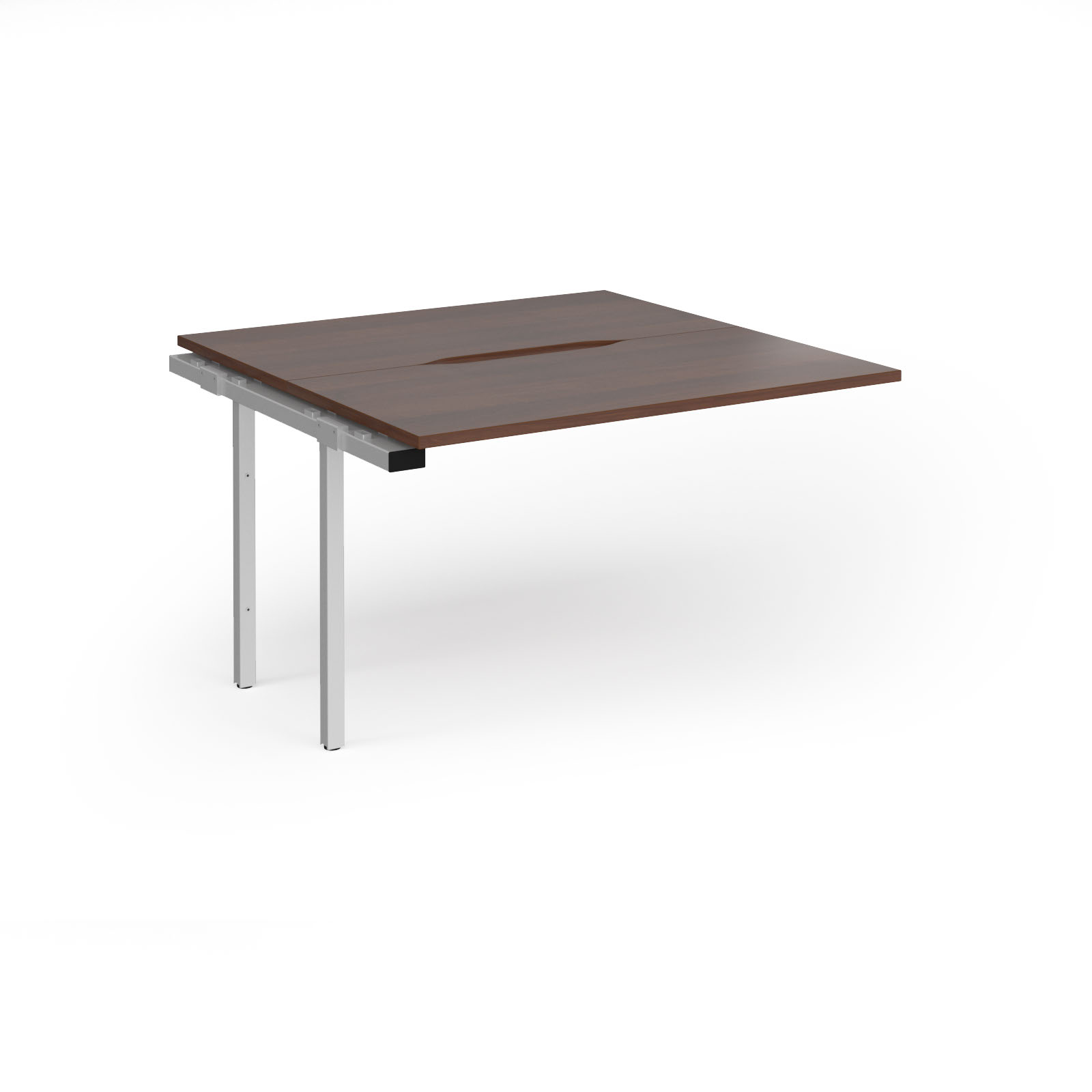 Picture of Connex Goal-Post 1200 x 1200 x 725mm Back to Back Add On Bay - Silver Frame / Walnut Top