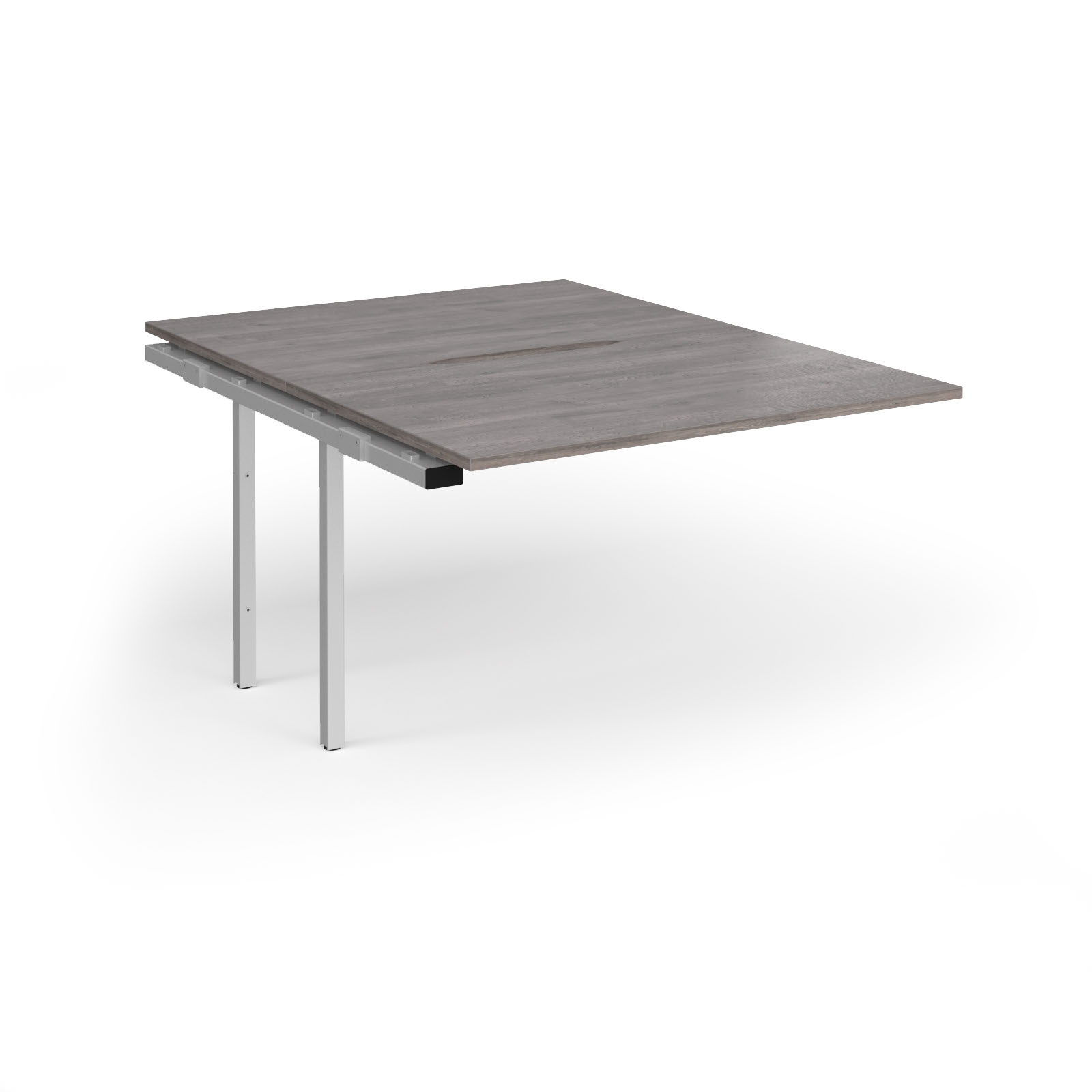 Picture of Connex Goal-Post 1200 x 1600 x 725mm Back to Back Add On Bay - Silver Frame / Grey Oak Top