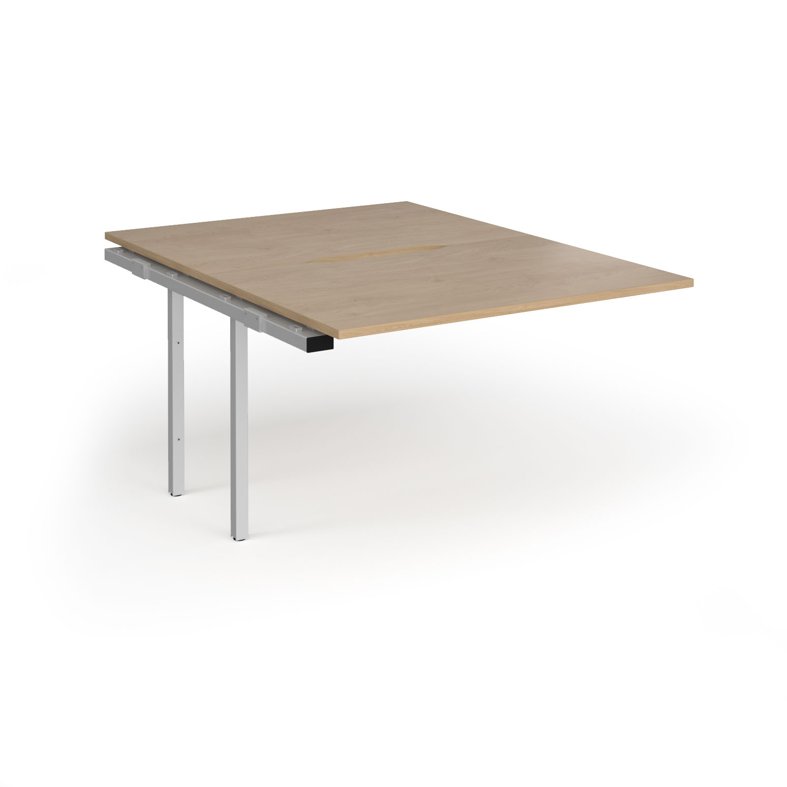 Picture of Connex Goal-Post 1200 x 1600 x 725mm Back to Back Add On Bay - Silver Frame / Kendal Oak Top