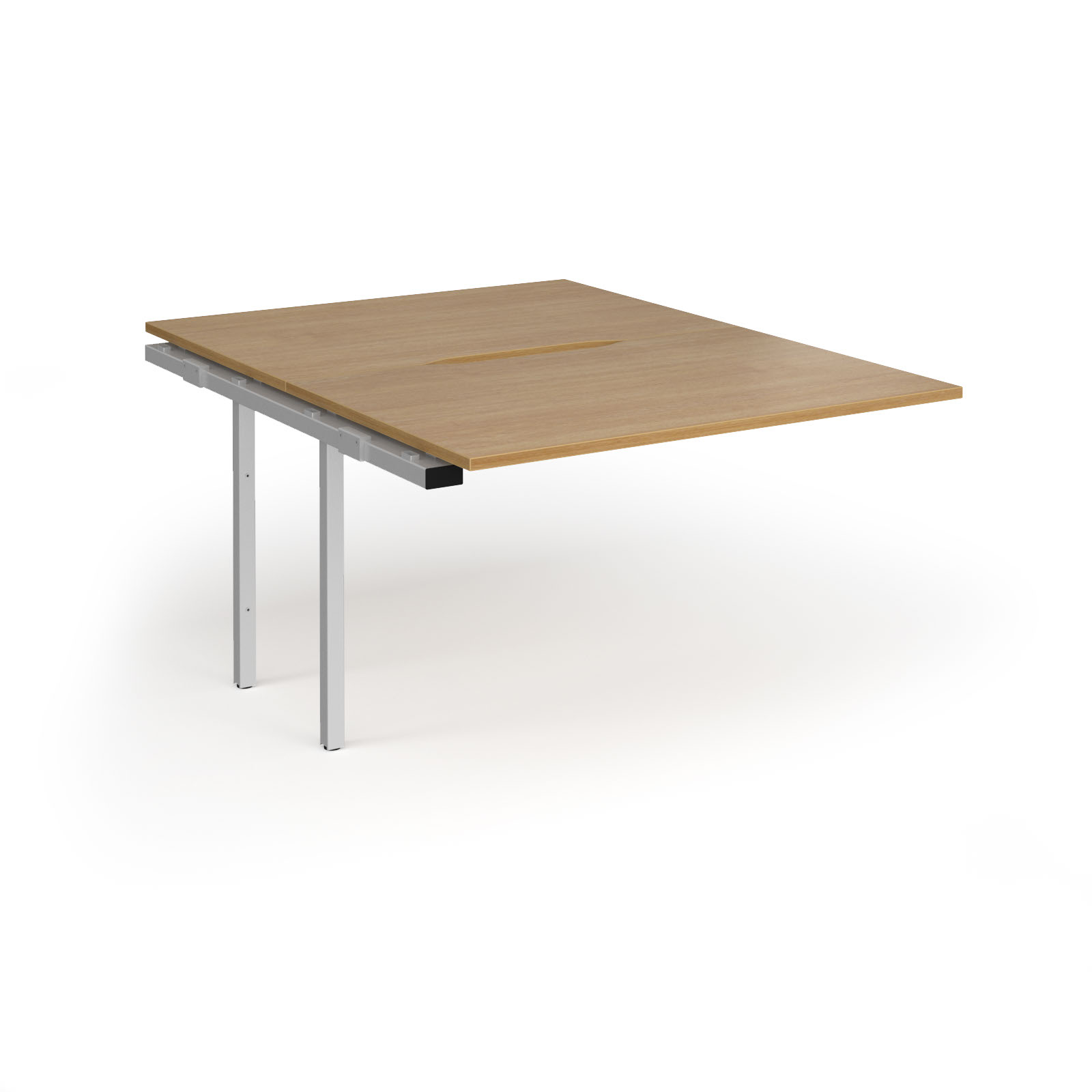 Picture of Connex Goal-Post 1200 x 1600 x 725mm Back to Back Add On Bay - Silver Frame / Oak Top