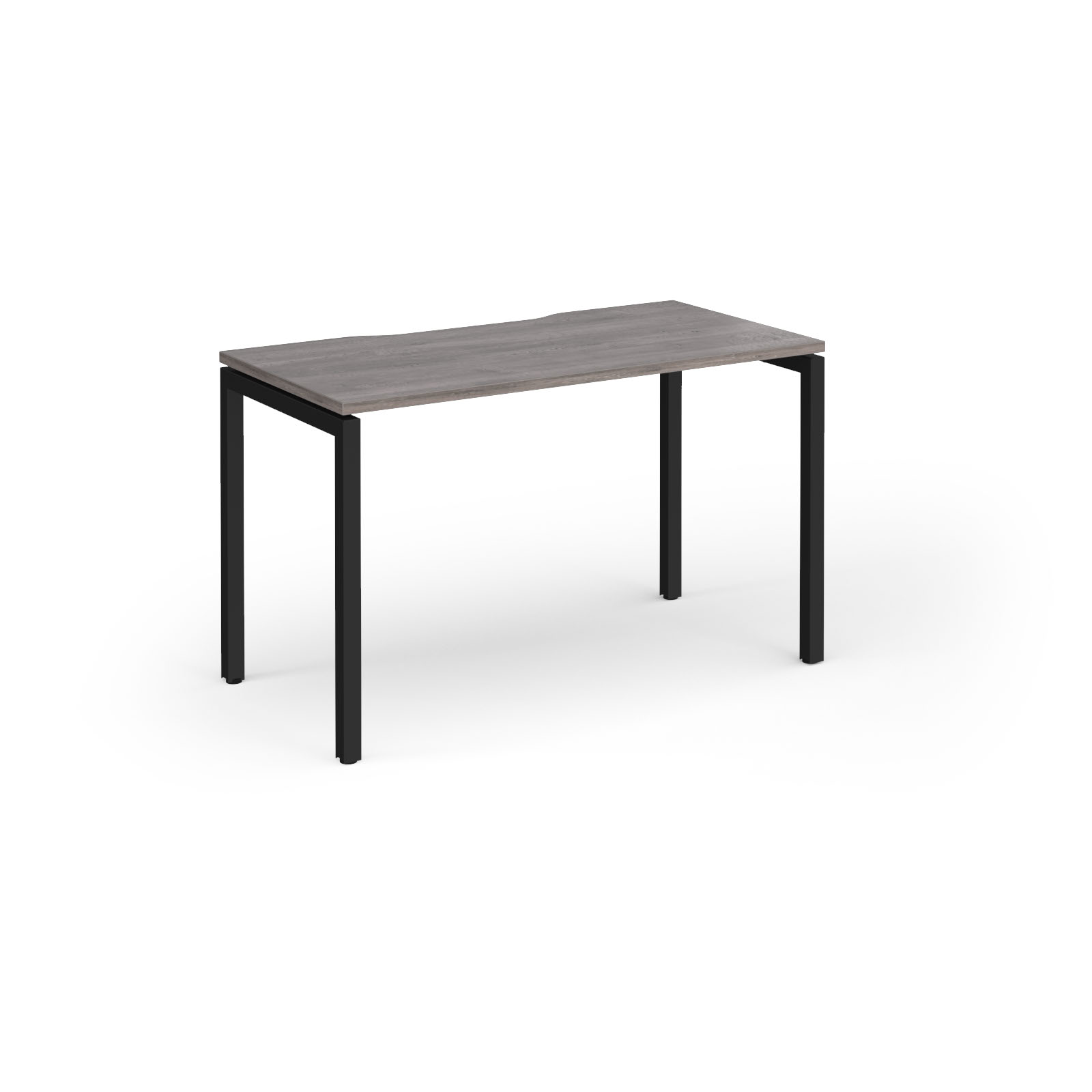 Picture of Connex Goal-Post 1200 x 600 x 725mm Single Desk - Black Frame / Grey Oak Top