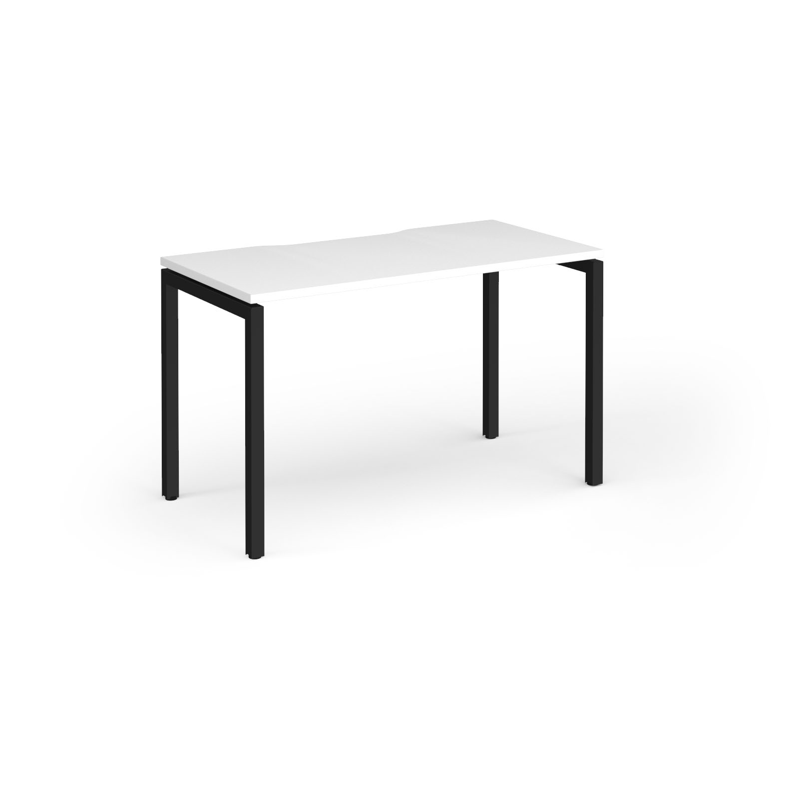 Picture of Connex Goal-Post 1200 x 600 x 725mm Single Desk - Black Frame / White Top