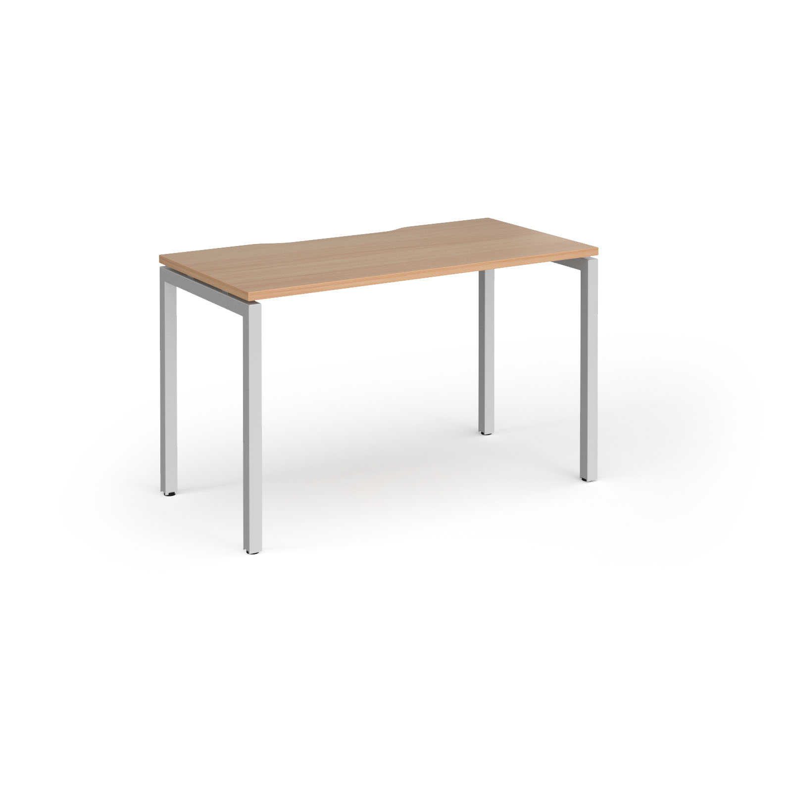 Picture of Connex Goal-Post 1200 x 600 x 725mm Single Desk - Silver Frame / Beech Top