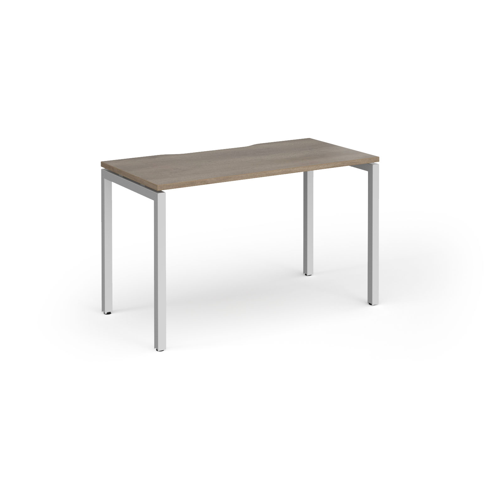 Picture of Connex Goal-Post 1200 x 600 x 725mm Single Desk - Silver Frame / Nebraska Oak Top