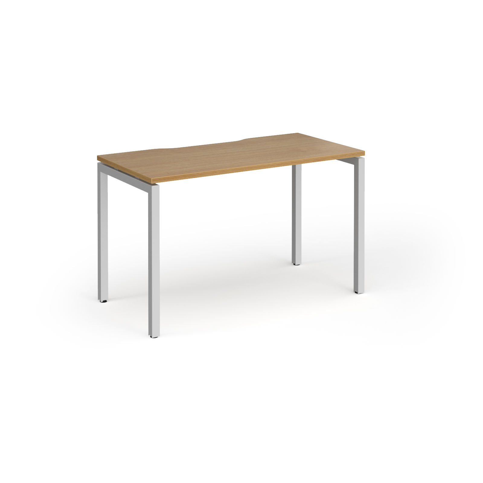 Picture of Connex Goal-Post 1200 x 600 x 725mm Single Desk - Silver Frame / Oak Top