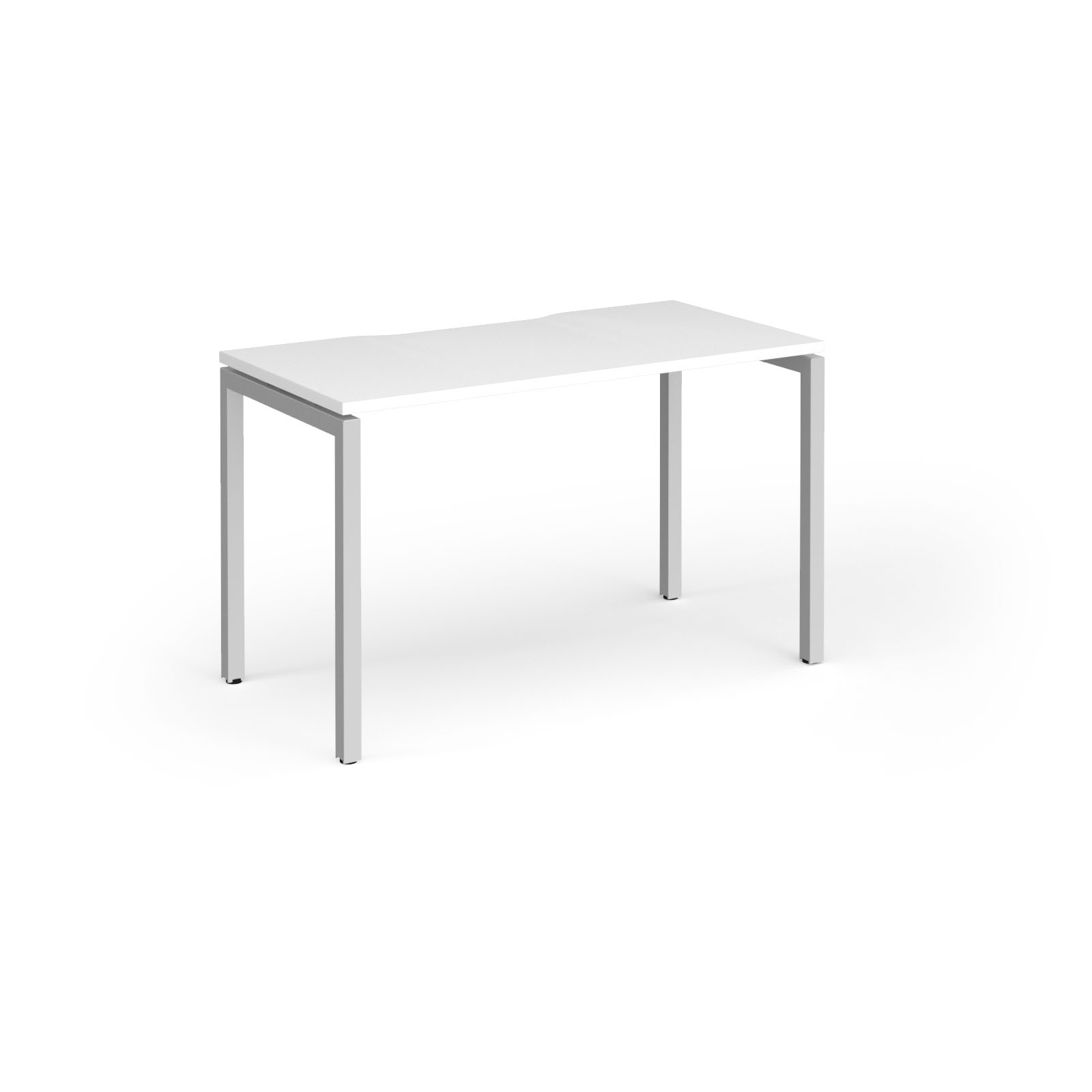 Picture of Connex Goal-Post 1200 x 600 x 725mm Single Desk - Silver Frame / White Top