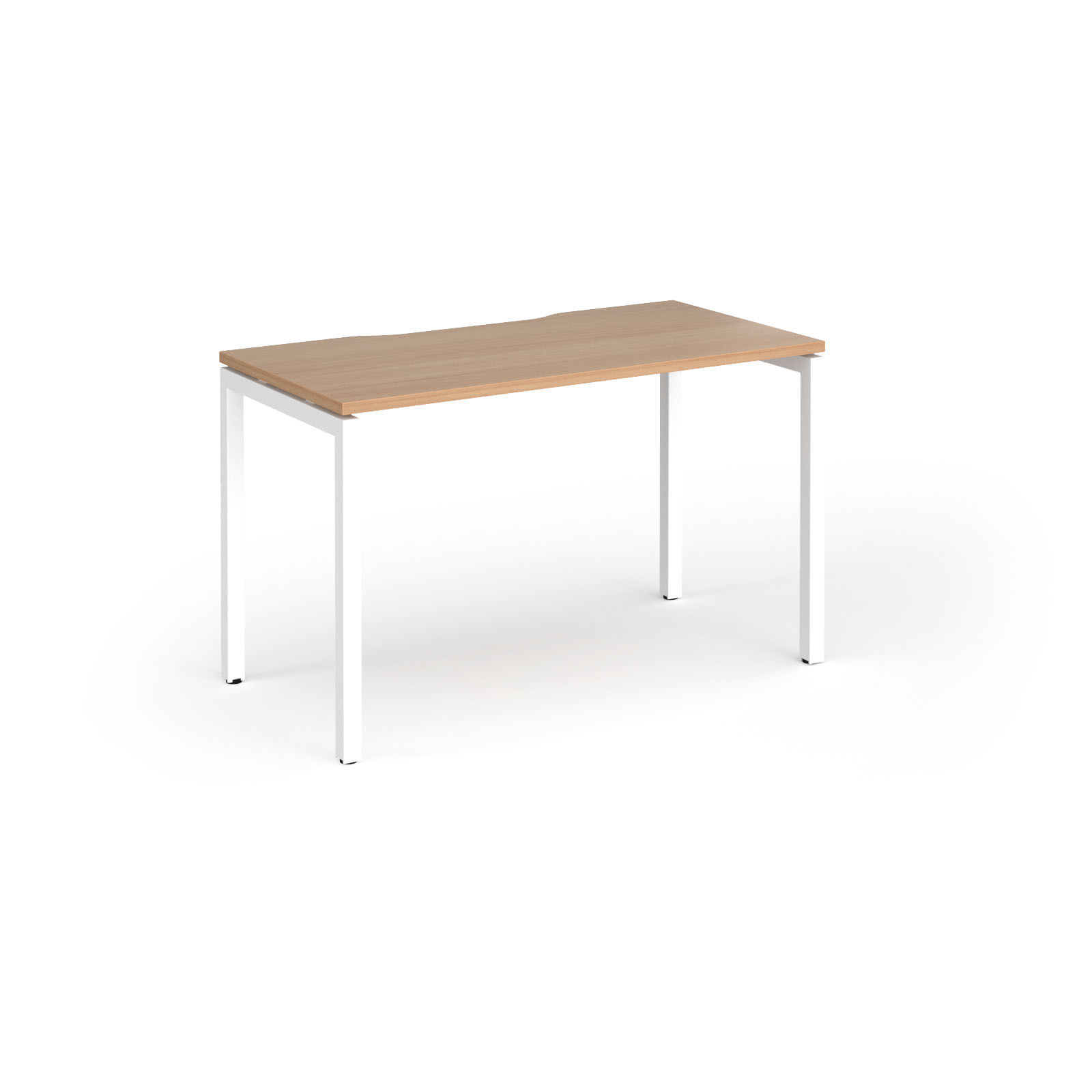 Picture of Connex Goal-Post 1200 x 600 x 725mm Single Desk - White Frame / Beech Top