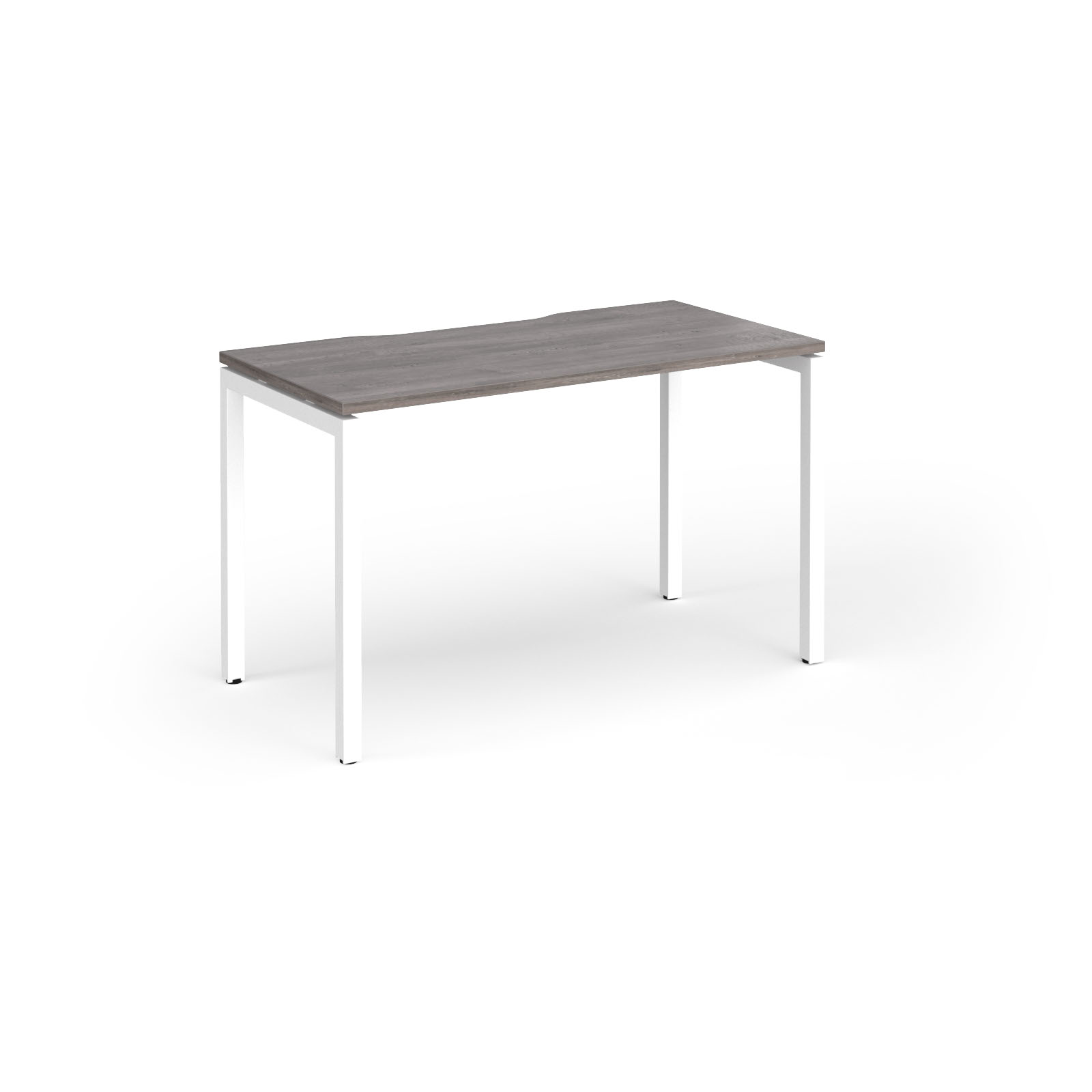 Picture of Connex Goal-Post 1200 x 600 x 725mm Single Desk - White Frame / Grey Oak Top