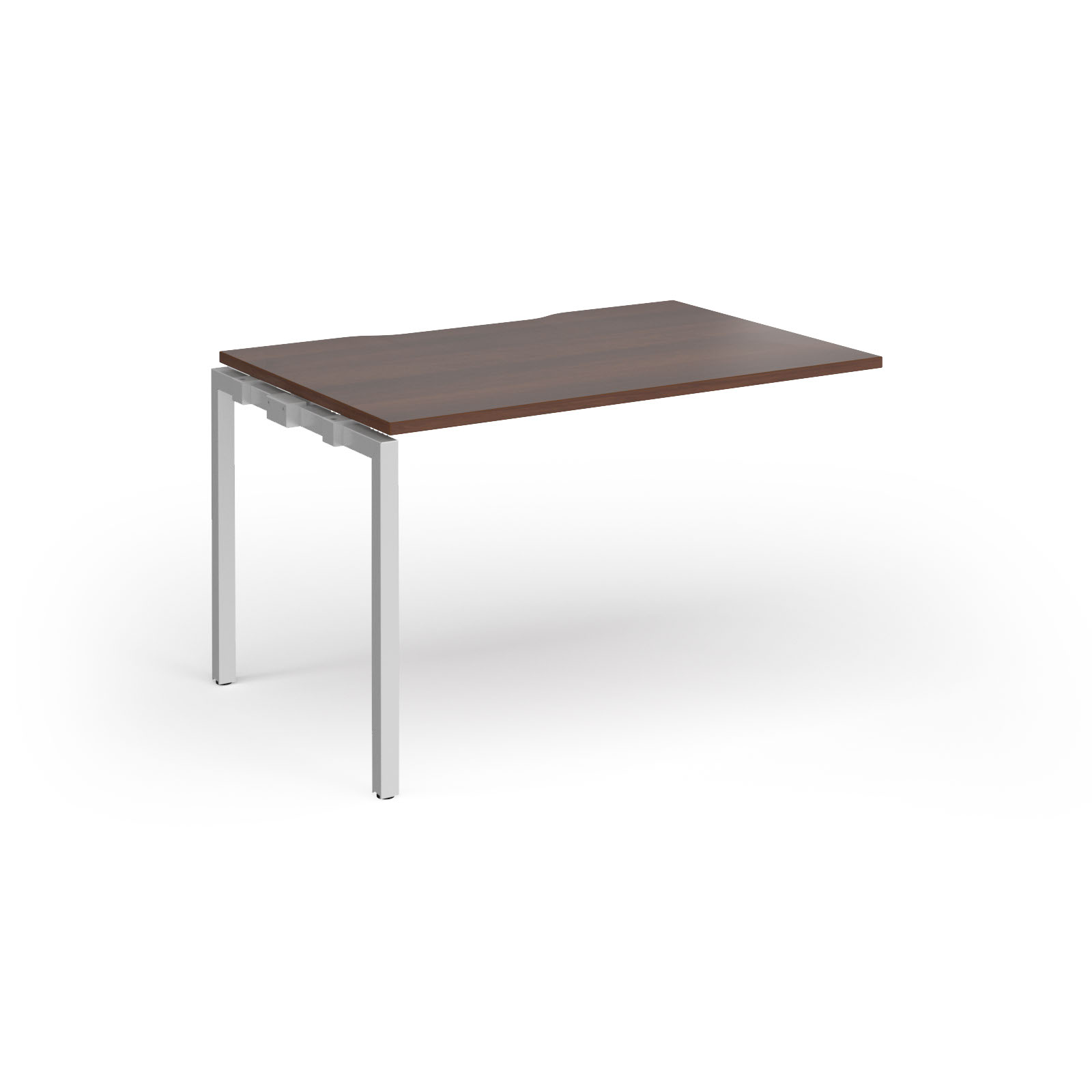 Picture of Connex Goal-Post 1200 x 800 x 725mm Single Add On Bay - Silver Frame / Walnut Top