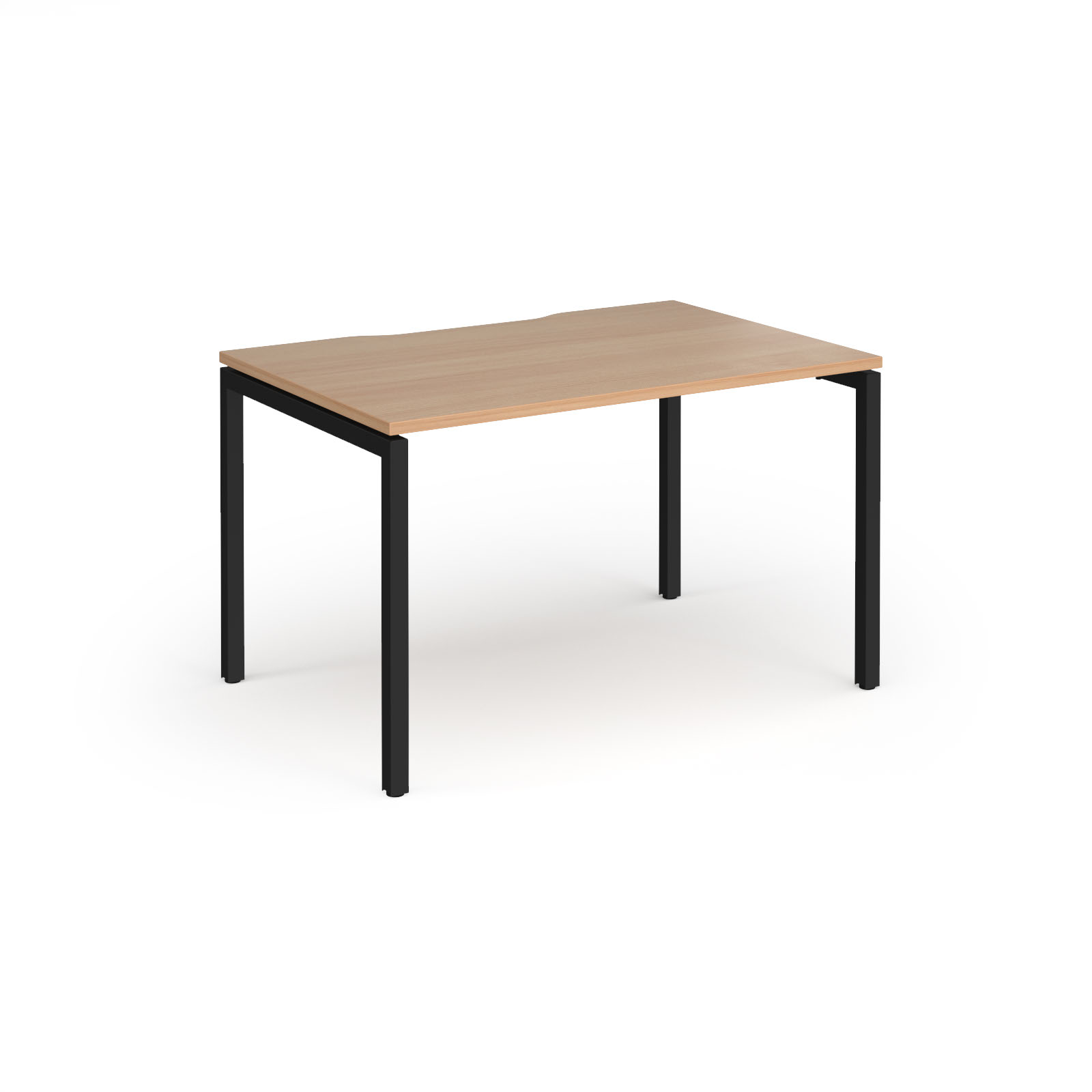 Picture of Connex Goal-Post 1200 x 800 x 725mm Single Desk - Black Frame / Beech Top