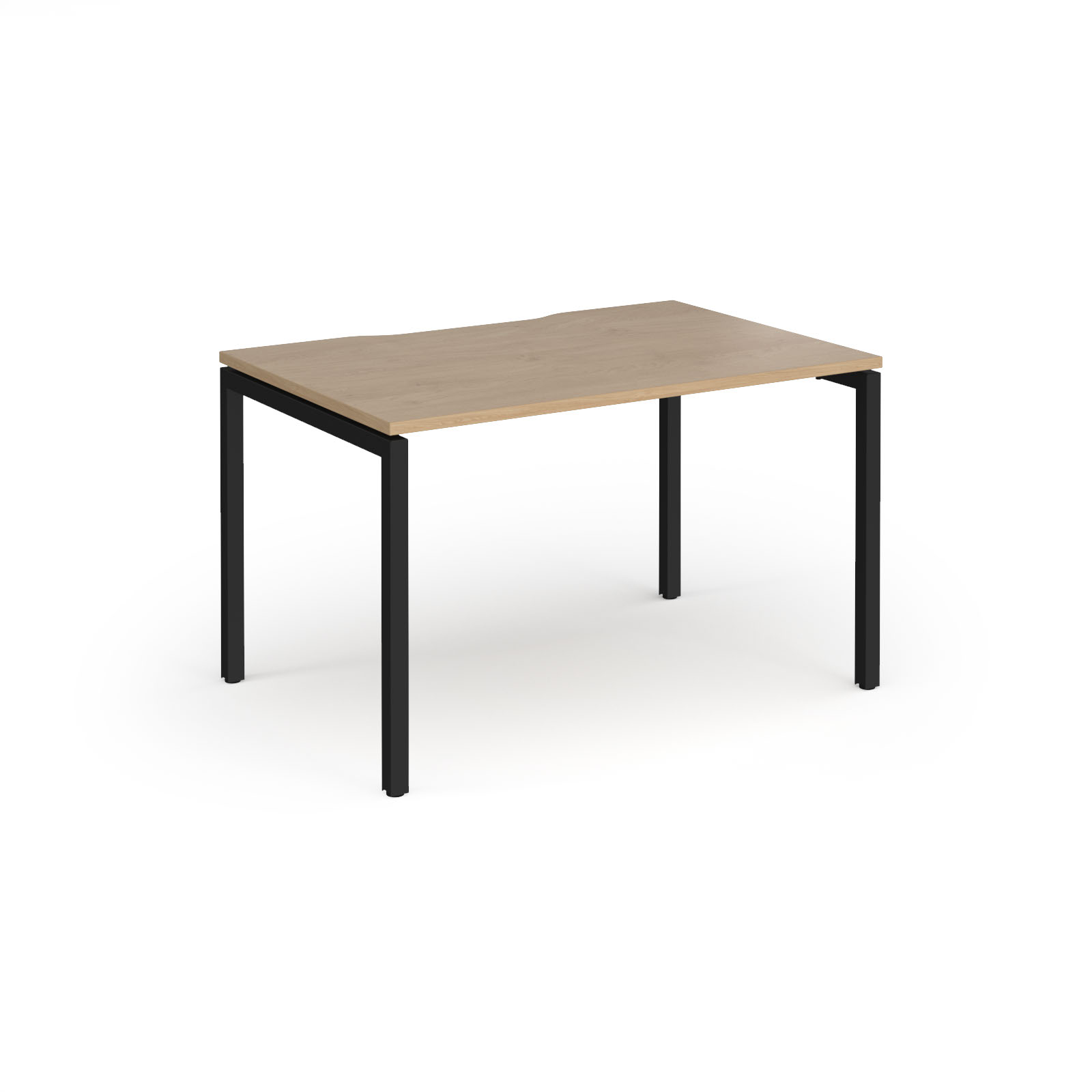 Picture of Connex Goal-Post 1200 x 800 x 725mm Single Desk - Black Frame / Kendal Oak Top