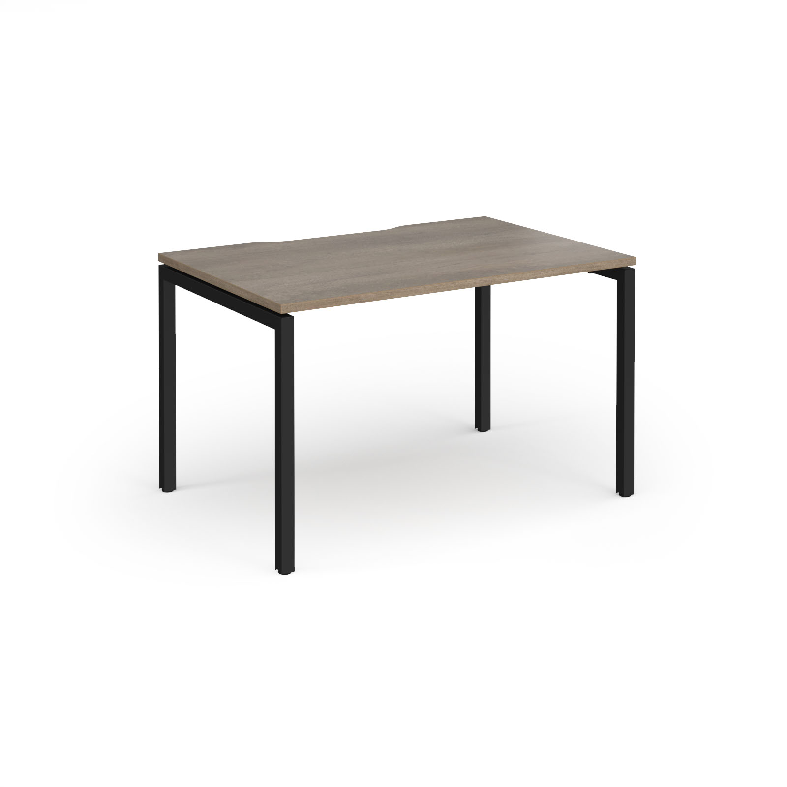 Picture of Connex Goal-Post 1200 x 800 x 725mm Single Desk - Black Frame / Nebraska Oak Top
