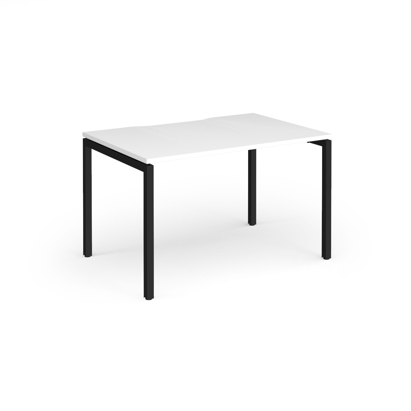 Picture of Connex Goal-Post 1200 x 800 x 725mm Single Desk - Black Frame / White Top