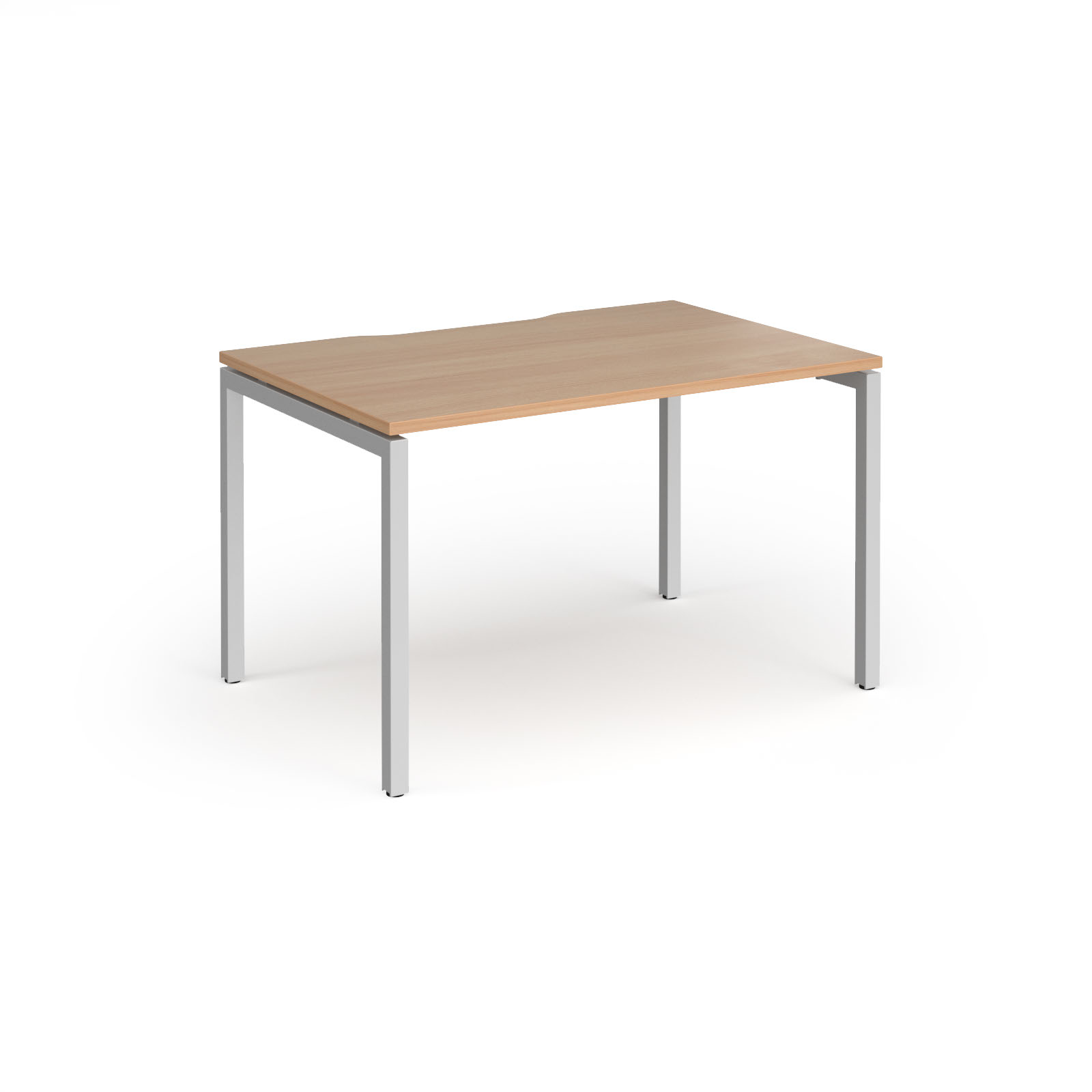 Picture of Connex Goal-Post 1200 x 800 x 725mm Single Desk - Silver Frame / Beech Top