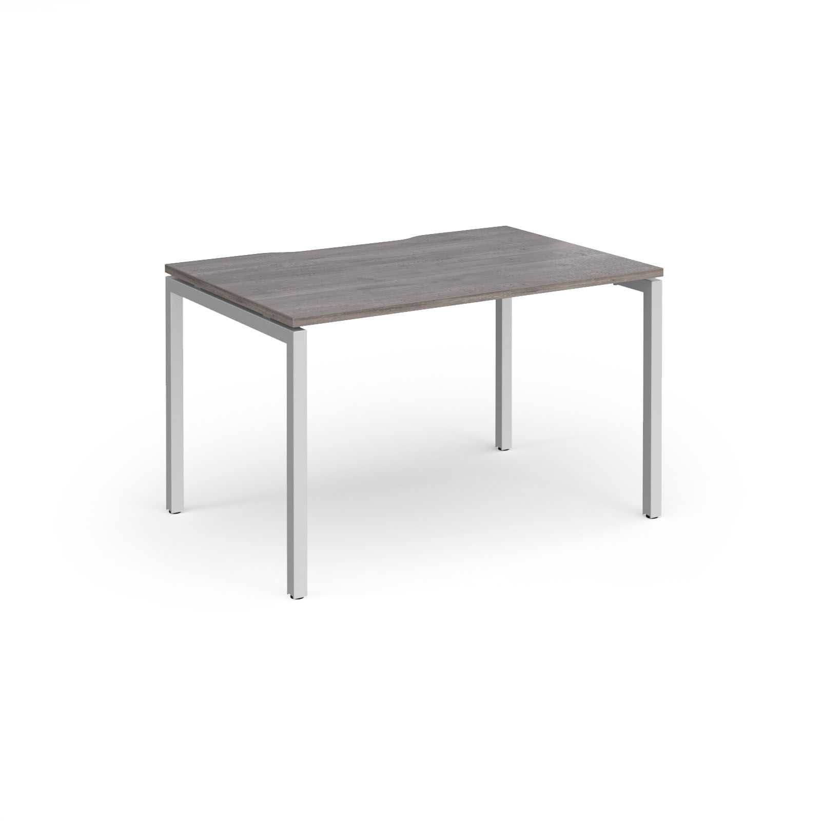 Picture of Connex Goal-Post 1200 x 800 x 725mm Single Desk - Silver Frame / Grey Oak Top
