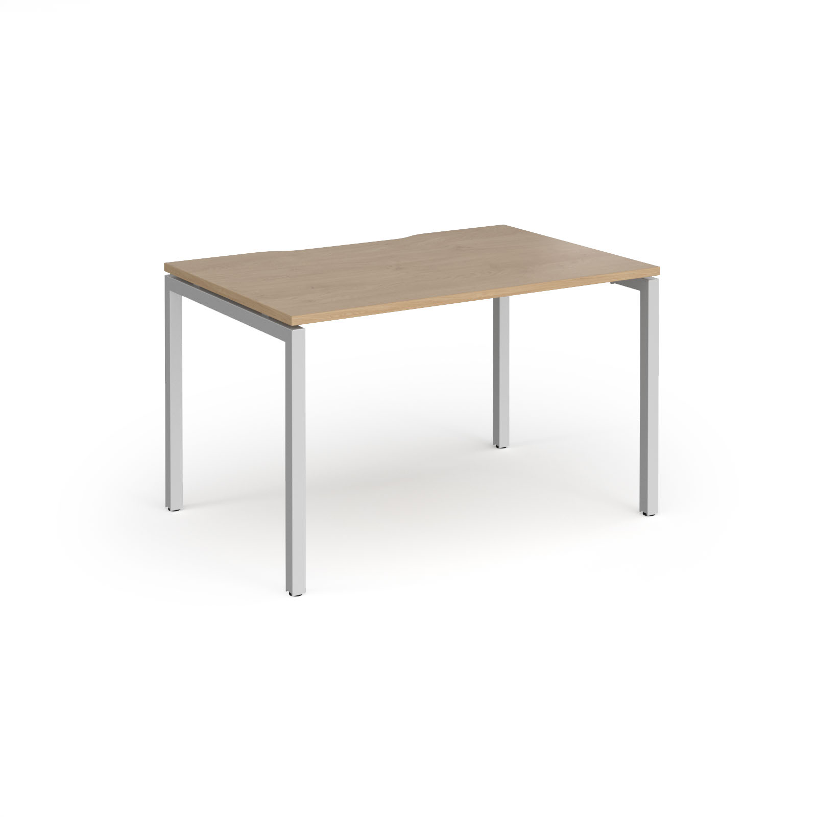 Picture of Connex Goal-Post 1200 x 800 x 725mm Single Desk - Silver Frame / Kendal Oak Top