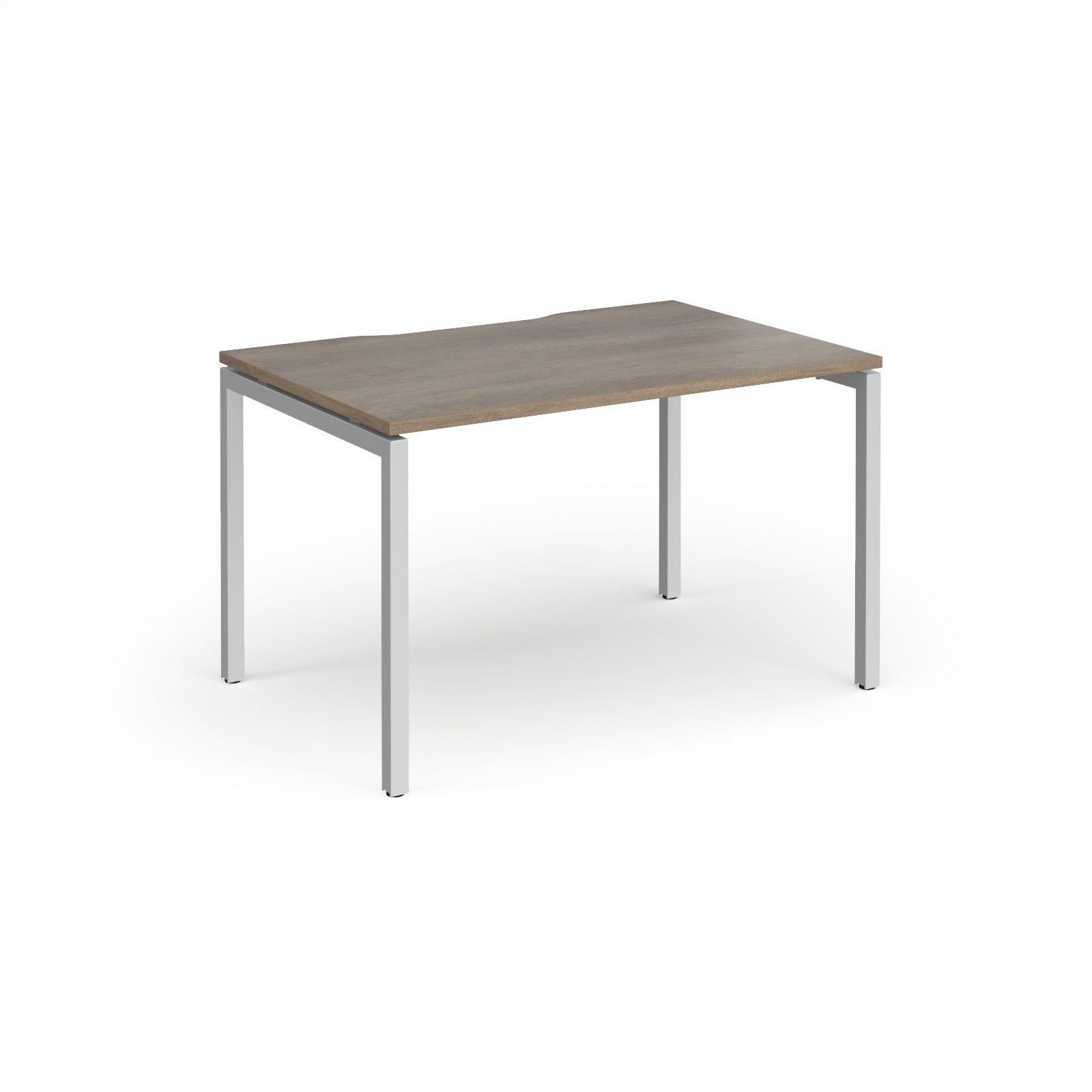 Picture of Connex Goal-Post 1200 x 800 x 725mm Single Desk - Silver Frame / Nebraska Oak Top