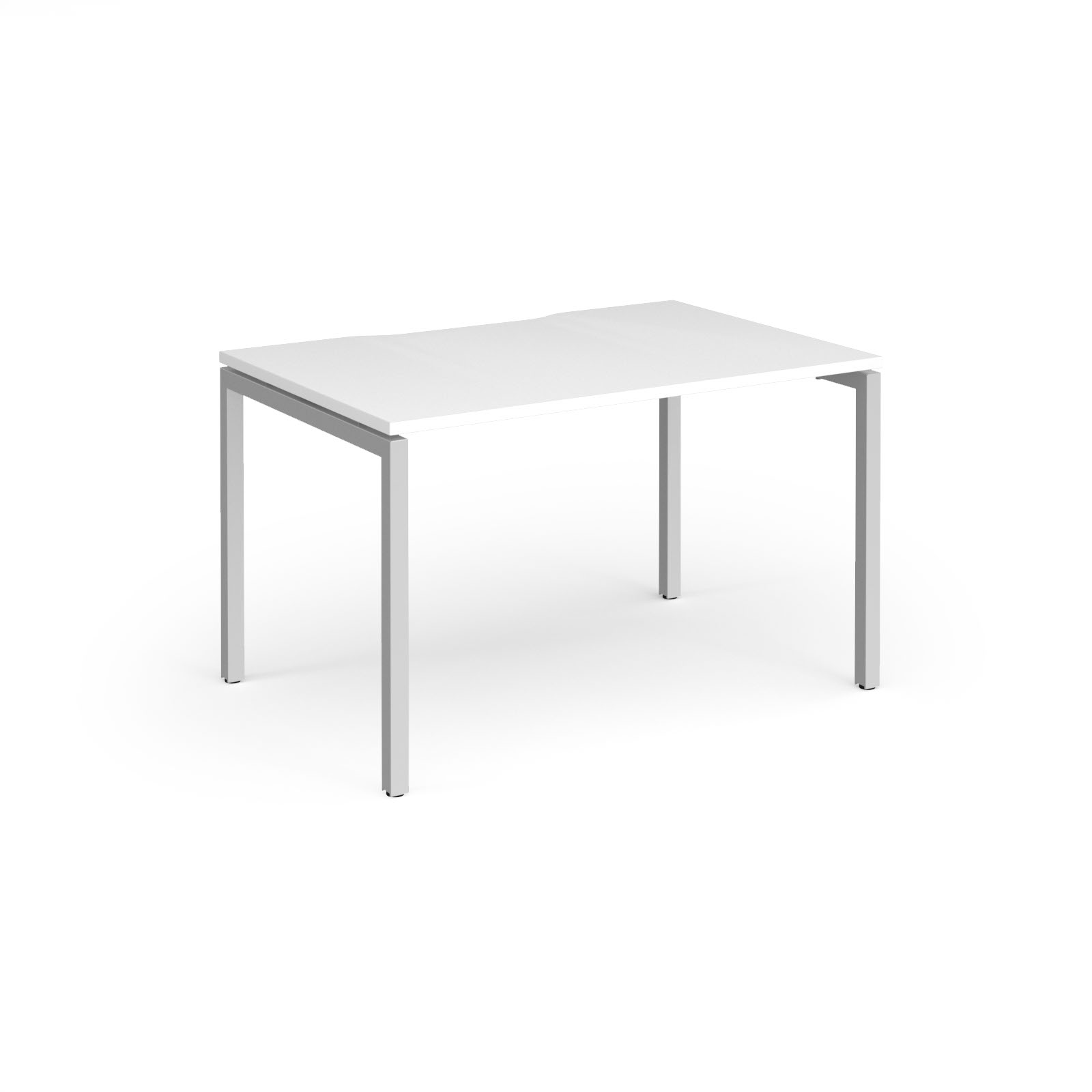 Picture of Connex Goal-Post 1200 x 800 x 725mm Single Desk - Silver Frame / White Top