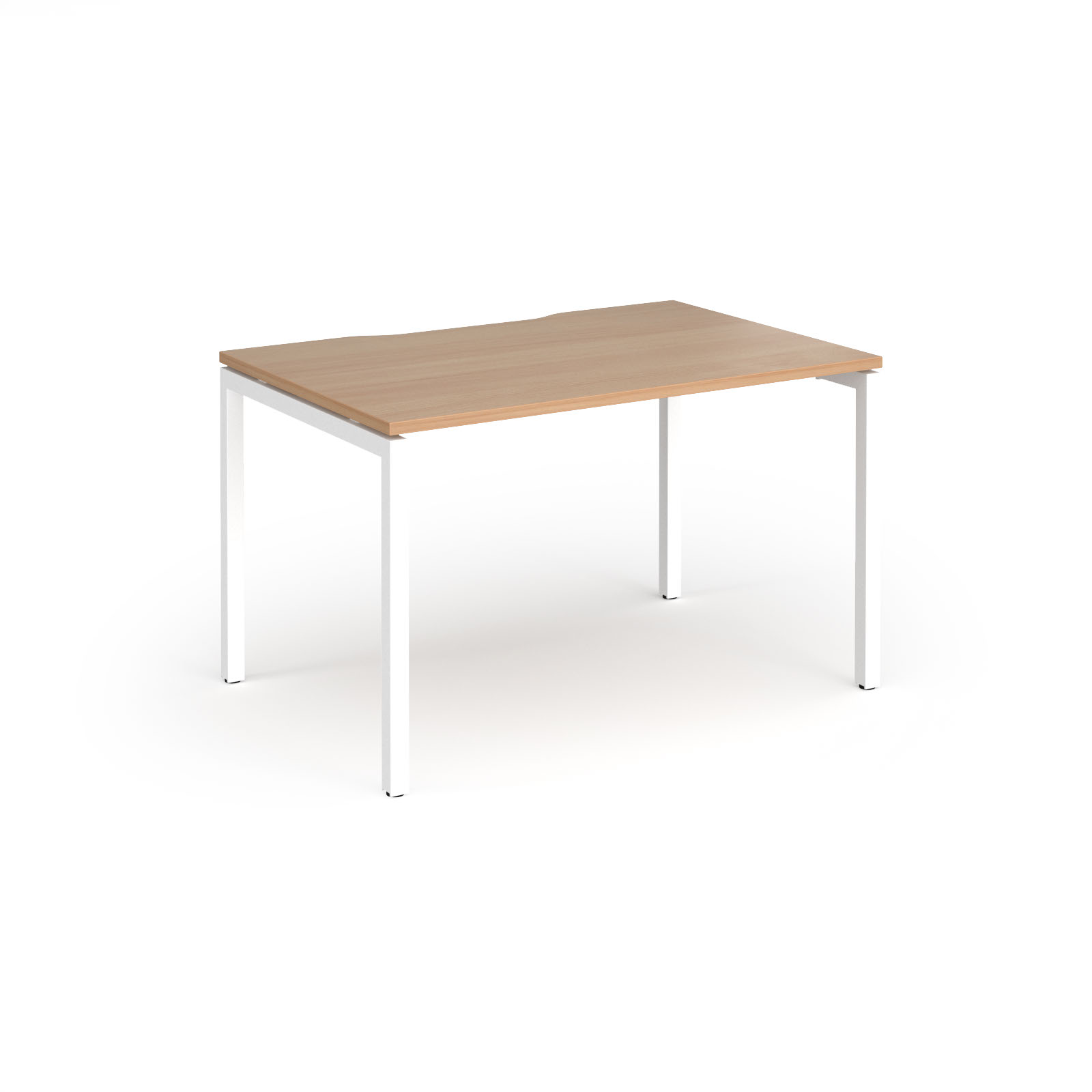 Picture of Connex Goal-Post 1200 x 800 x 725mm Single Desk - White Frame / Beech Top