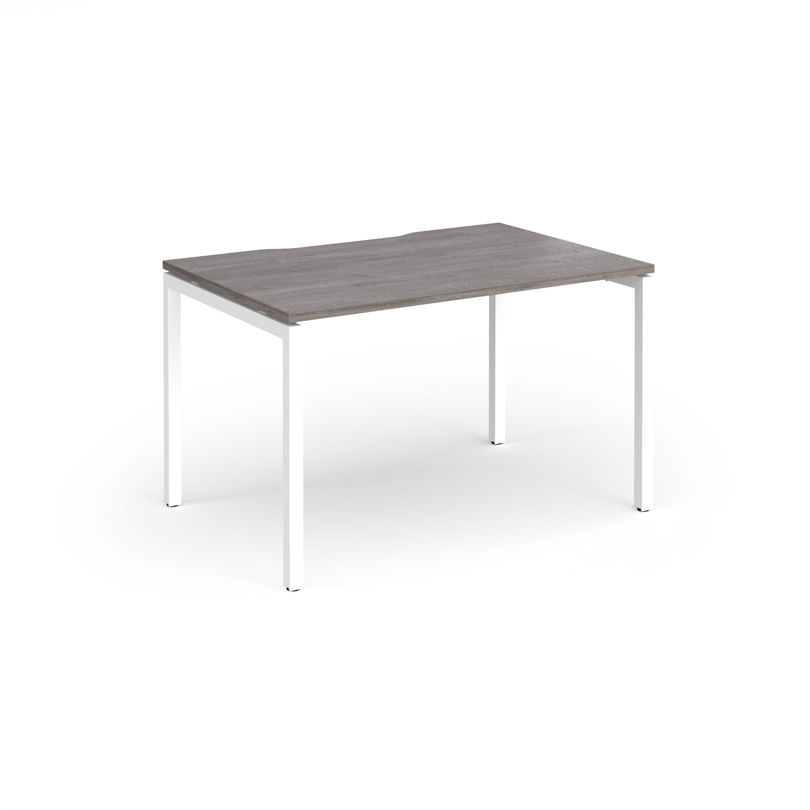 Picture of Connex Goal-Post 1200 x 800 x 725mm Single Desk - White Frame / Grey Oak Top