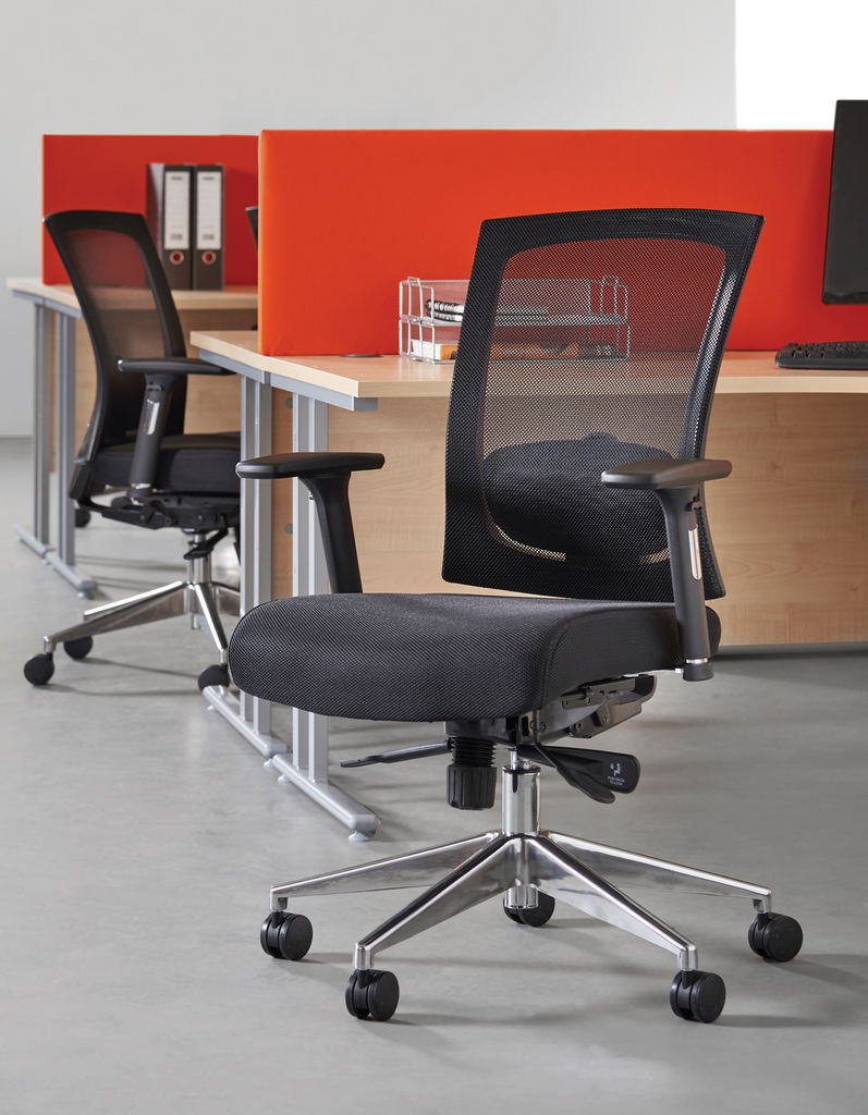 Picture of Gemini mesh task chair with adjustable arms and headrest - black