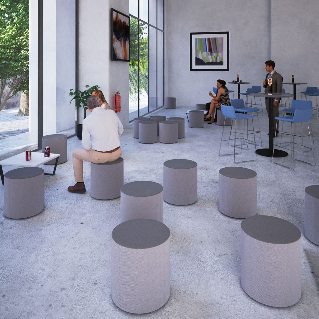 Picture of Groove modular breakout seating - forecast grey body with present grey top